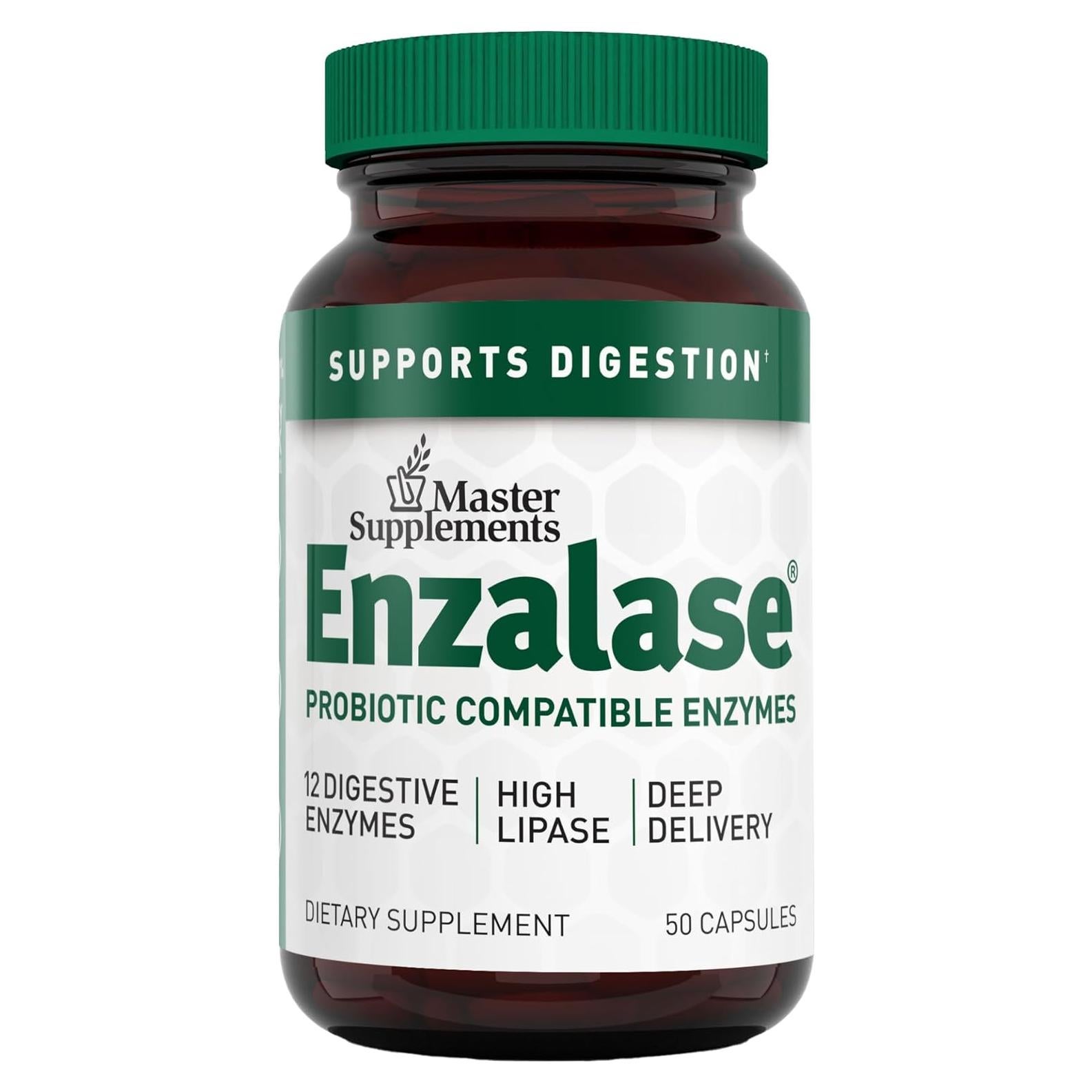 Enzalase Master Supplements - 50 Cápsulas Digestivas Veganas