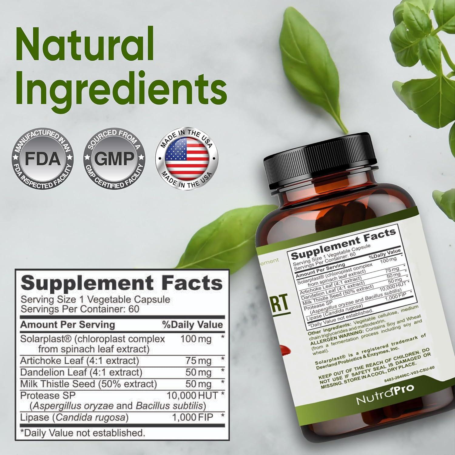 Suplemento Hepático NutraPro - Detox y Salud del Hígado 59g