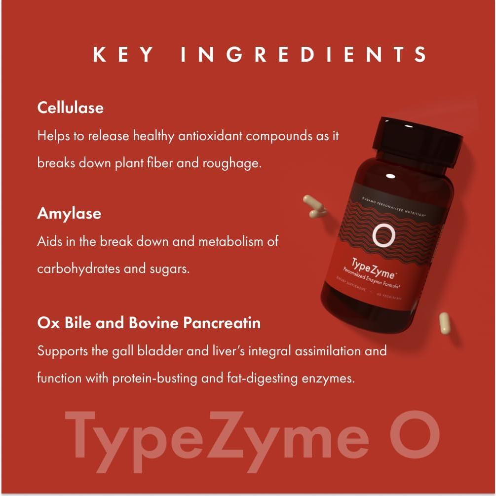 Suplemento Enzimático TypeZyme D'Adamo - Tipo de Sangre O