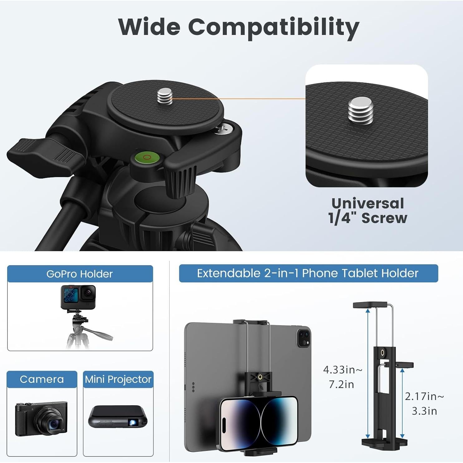 Trípode MoKo 60 cm para Cámara DSLR y Teléfonos