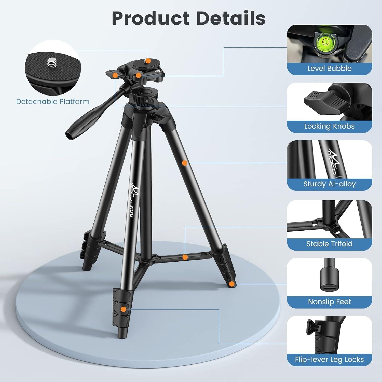 Trípode MoKo 60 cm para Cámara DSLR y Teléfonos