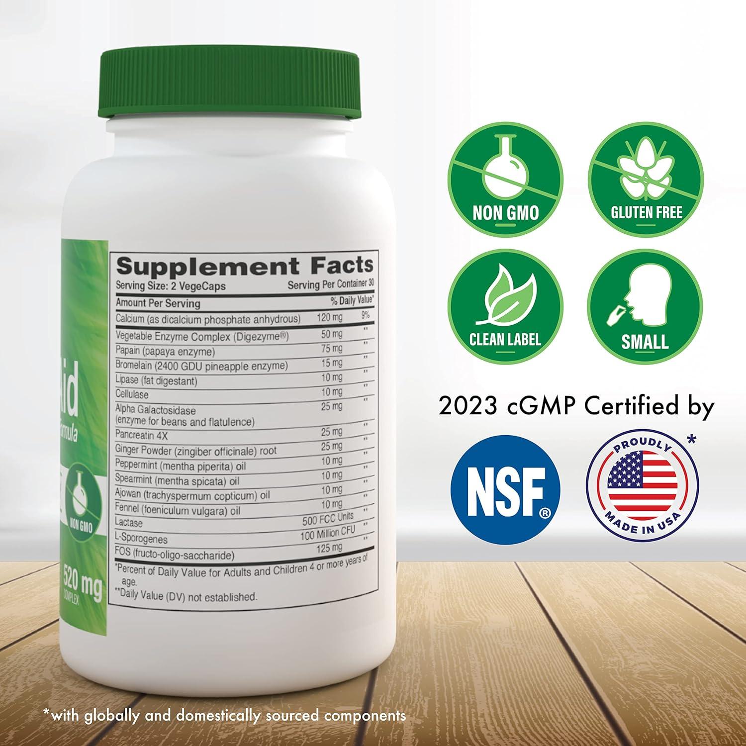 Digest-Aid Enzimas Digestivas con Pre y Probioticos 60 Vegecaps