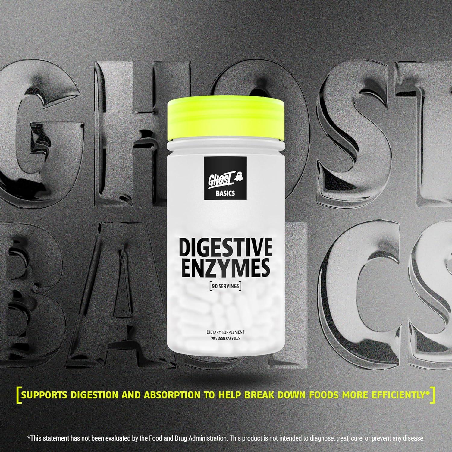 Suplemento Enzimas Digestivas GHOST Basics 90 Cápsulas Veganas