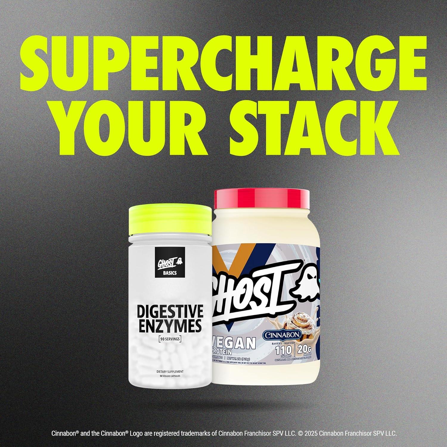 Suplemento Enzimas Digestivas GHOST Basics 90 Cápsulas Veganas