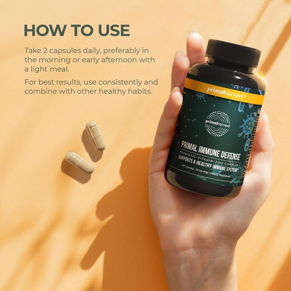 Suplemento Primal Harvest Inmunidad 10 en 1 con Probioticos y Vitaminas