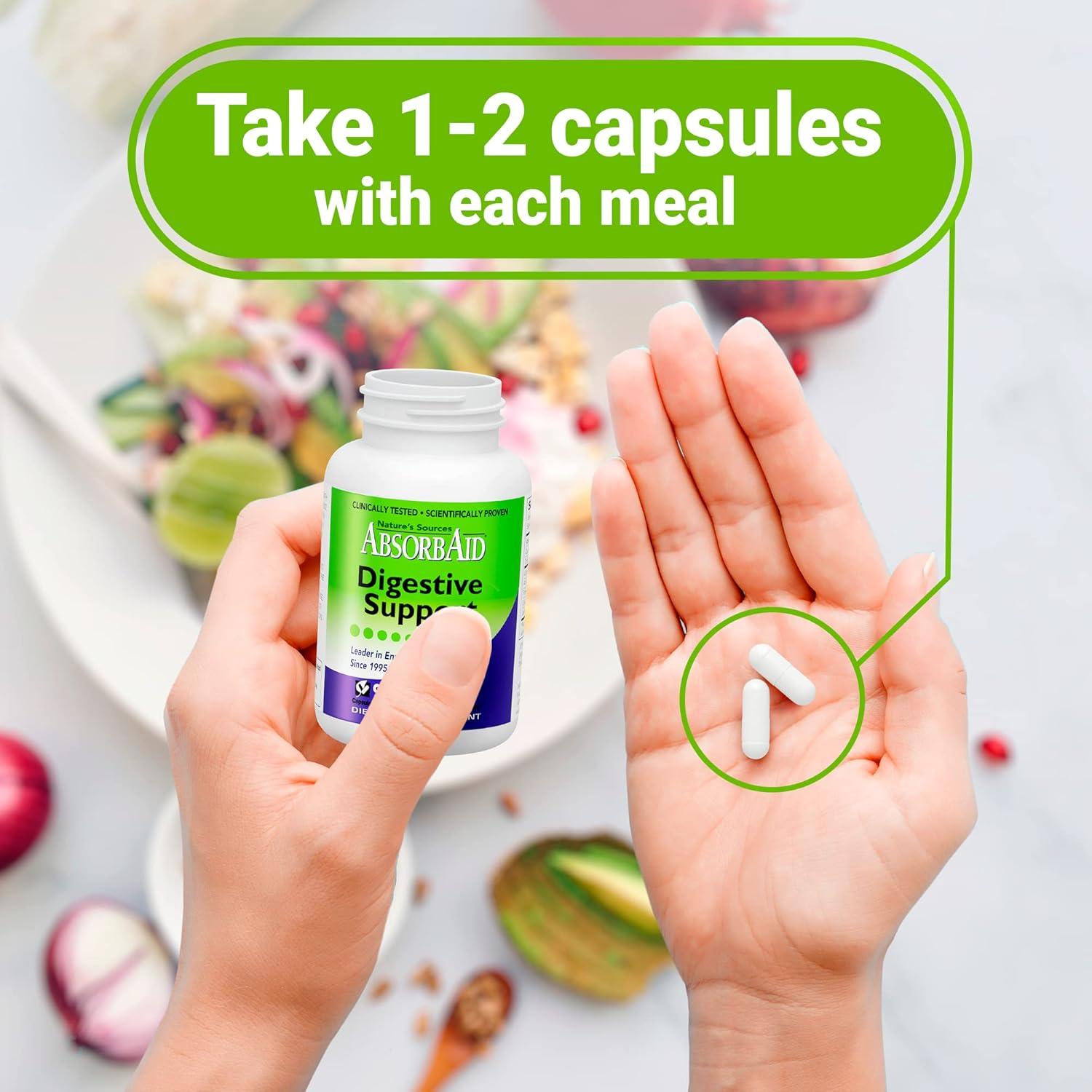 Suplemento Digestivo AbsorbAid - 90 Cápsulas Veganas