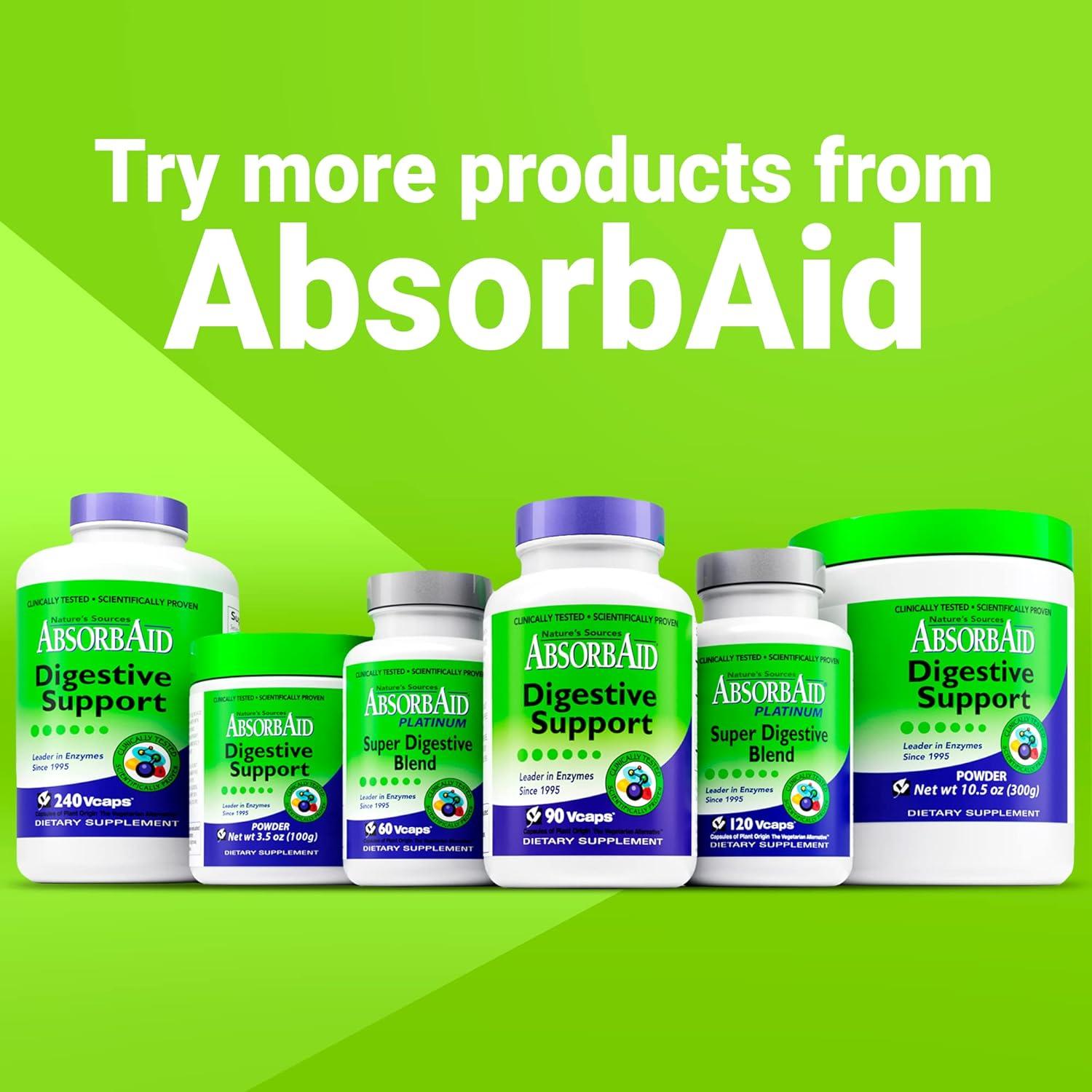 Suplemento Digestivo AbsorbAid - 90 Cápsulas Veganas