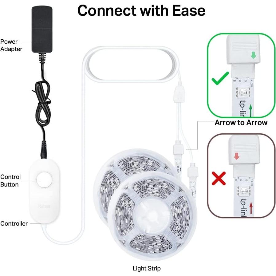 Tira LED Inteligente Kasa 10m RGB Wi-Fi Control Alexa