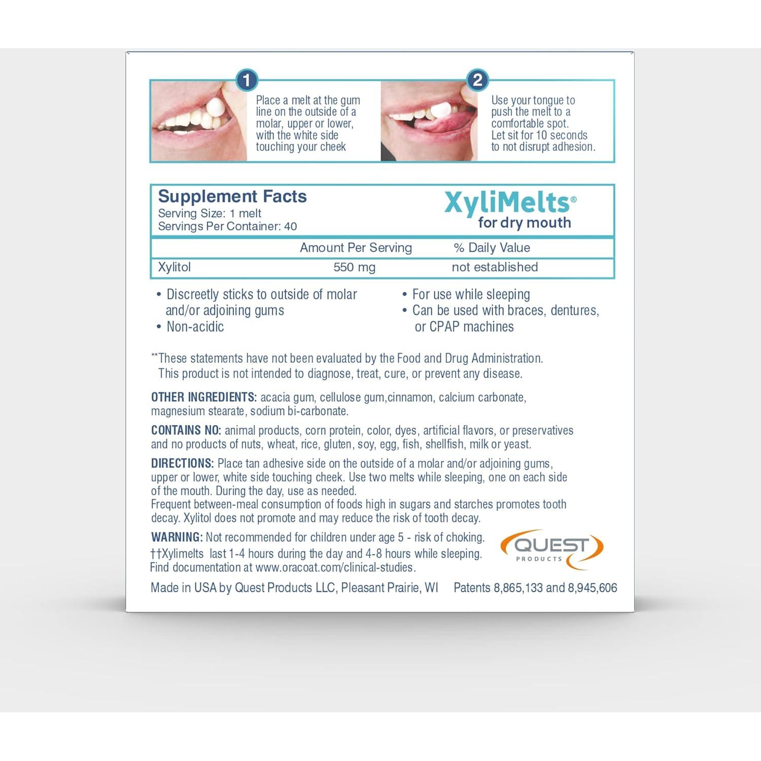 OraCoat XyliMelts Alivio Boca Seca Menta Suave 100u + Canela 40u