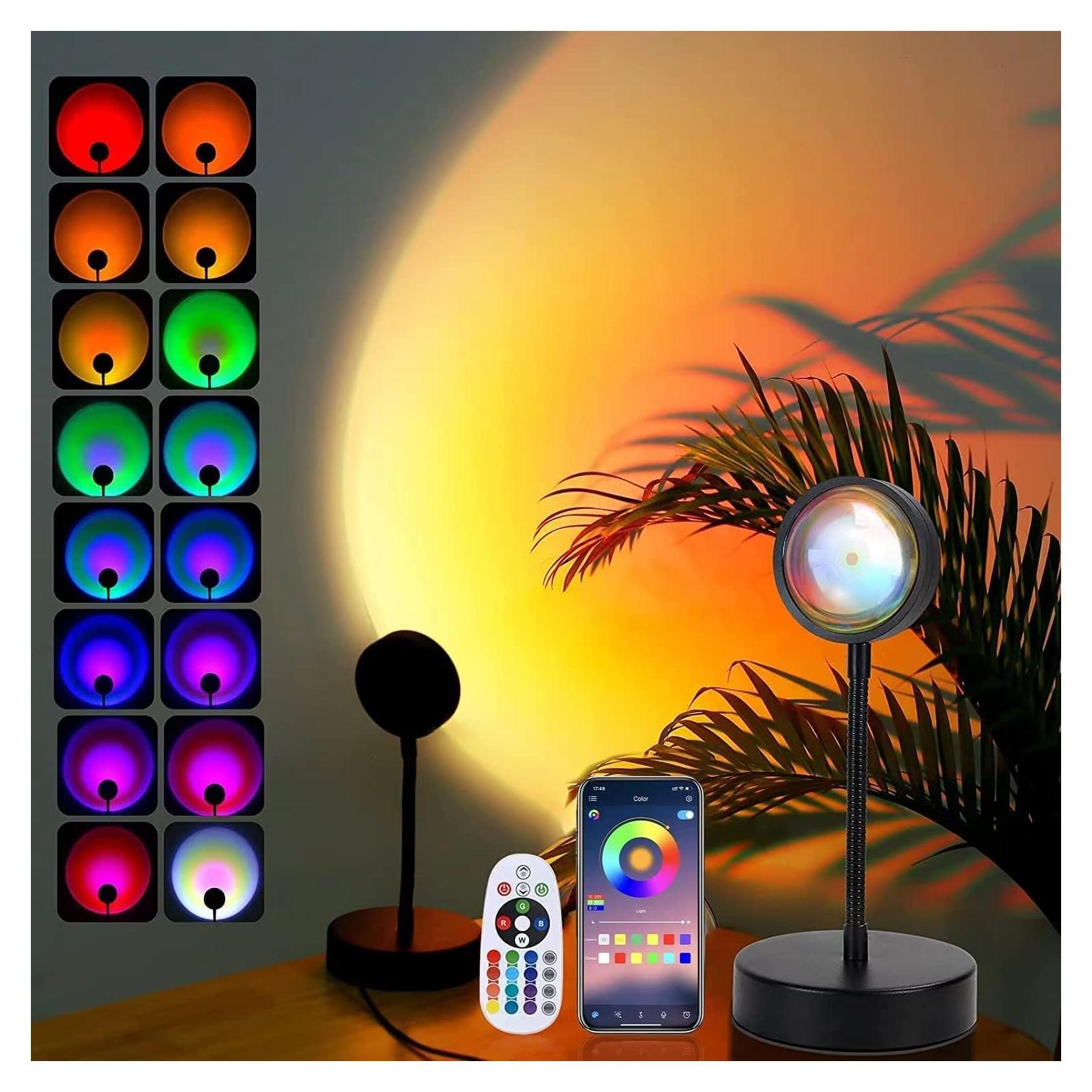 Proyector de Lámpara de Atardecer JIMEI 10W RGB 360°