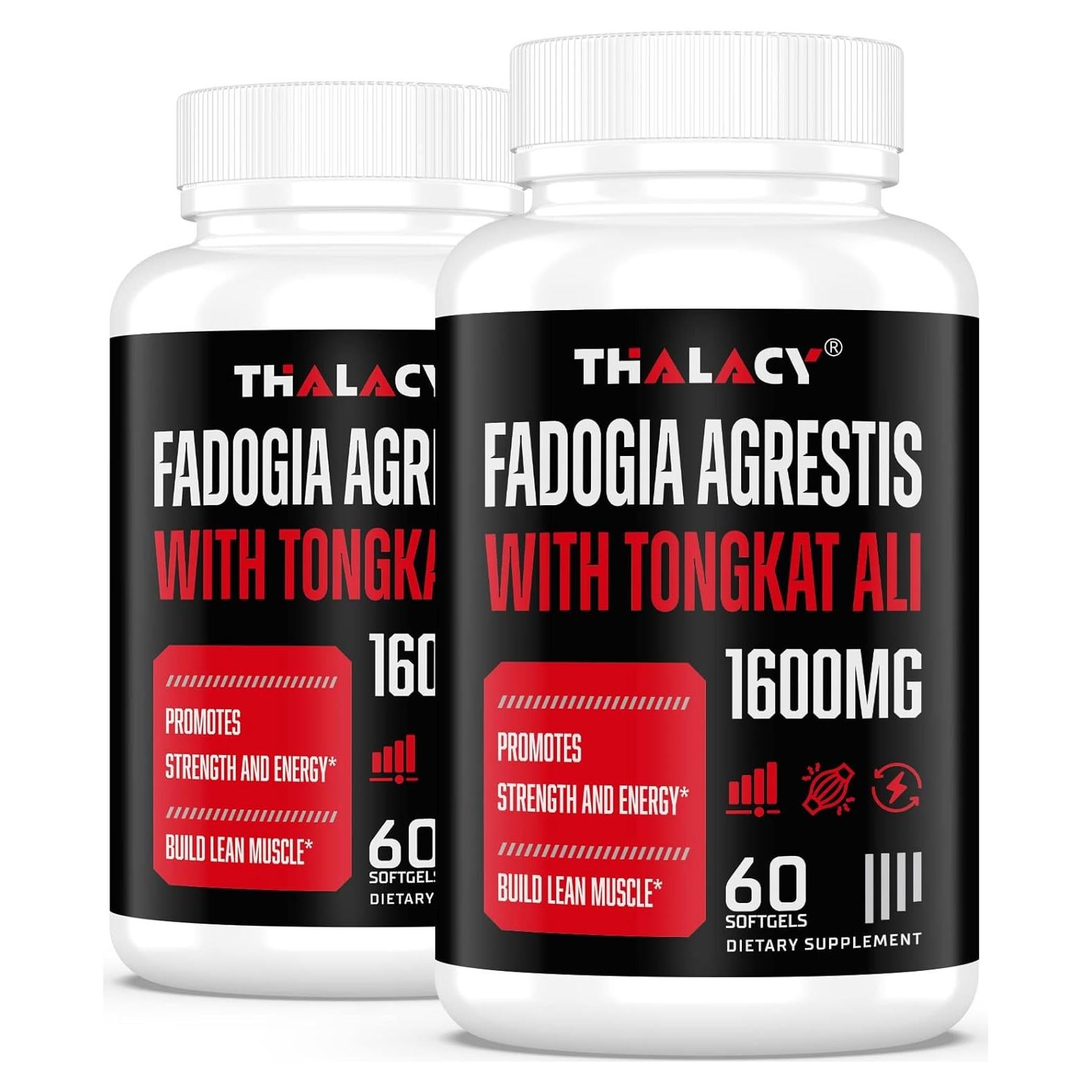 Suplemento Fadogia Agrestis 1600mg Thalacy con Ashwagandha 120 Cápsulas