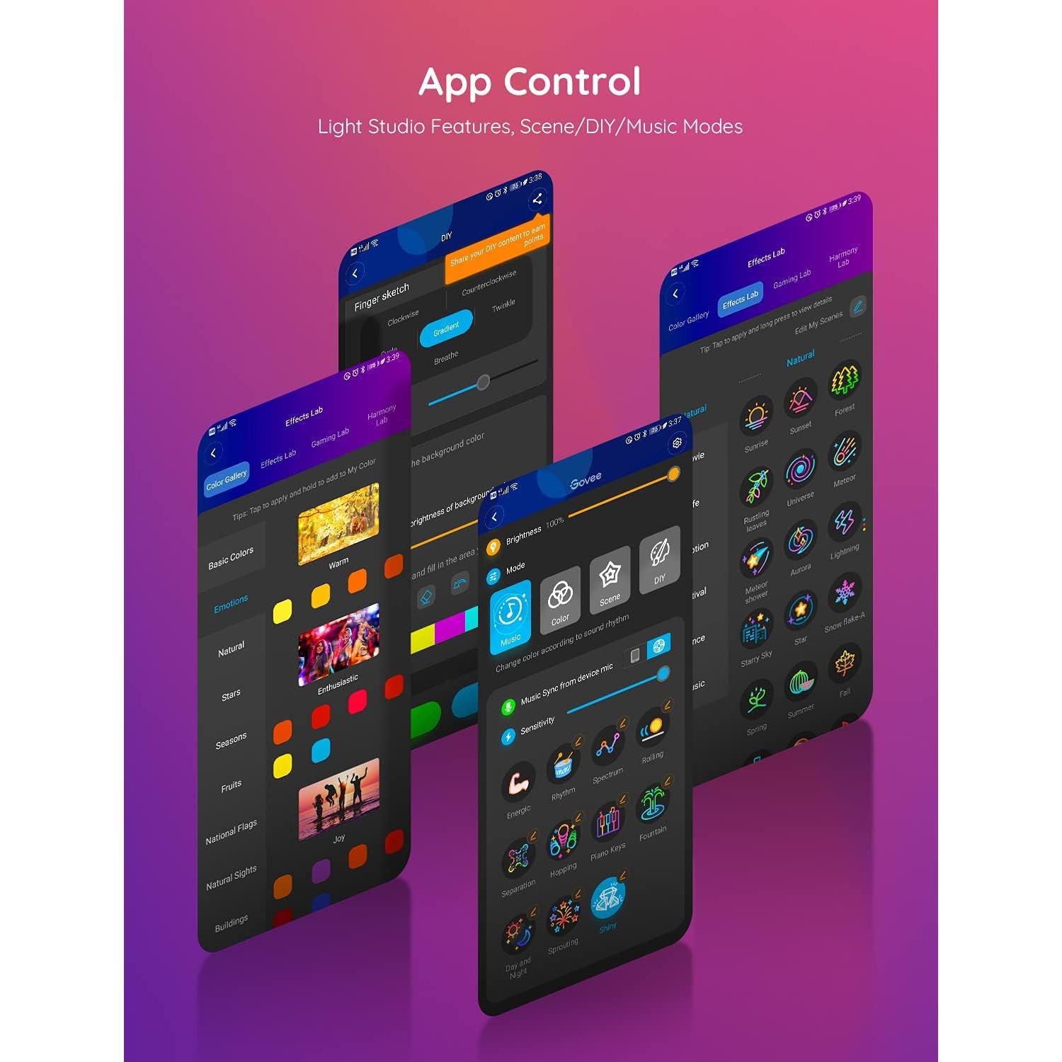 Govee Luces LED 20m RGBIC Inteligentes para Dormitorio