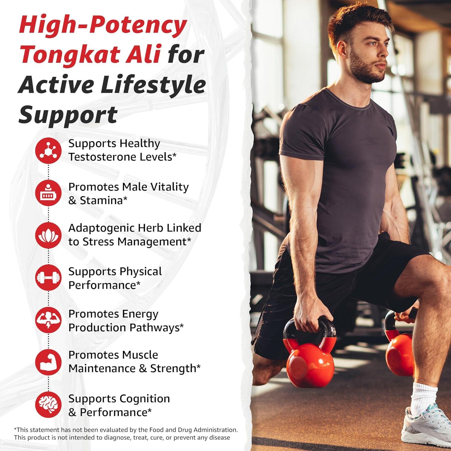 Suplemento de Testosterona Alpha 10X - 60 Cápsulas 1000mg