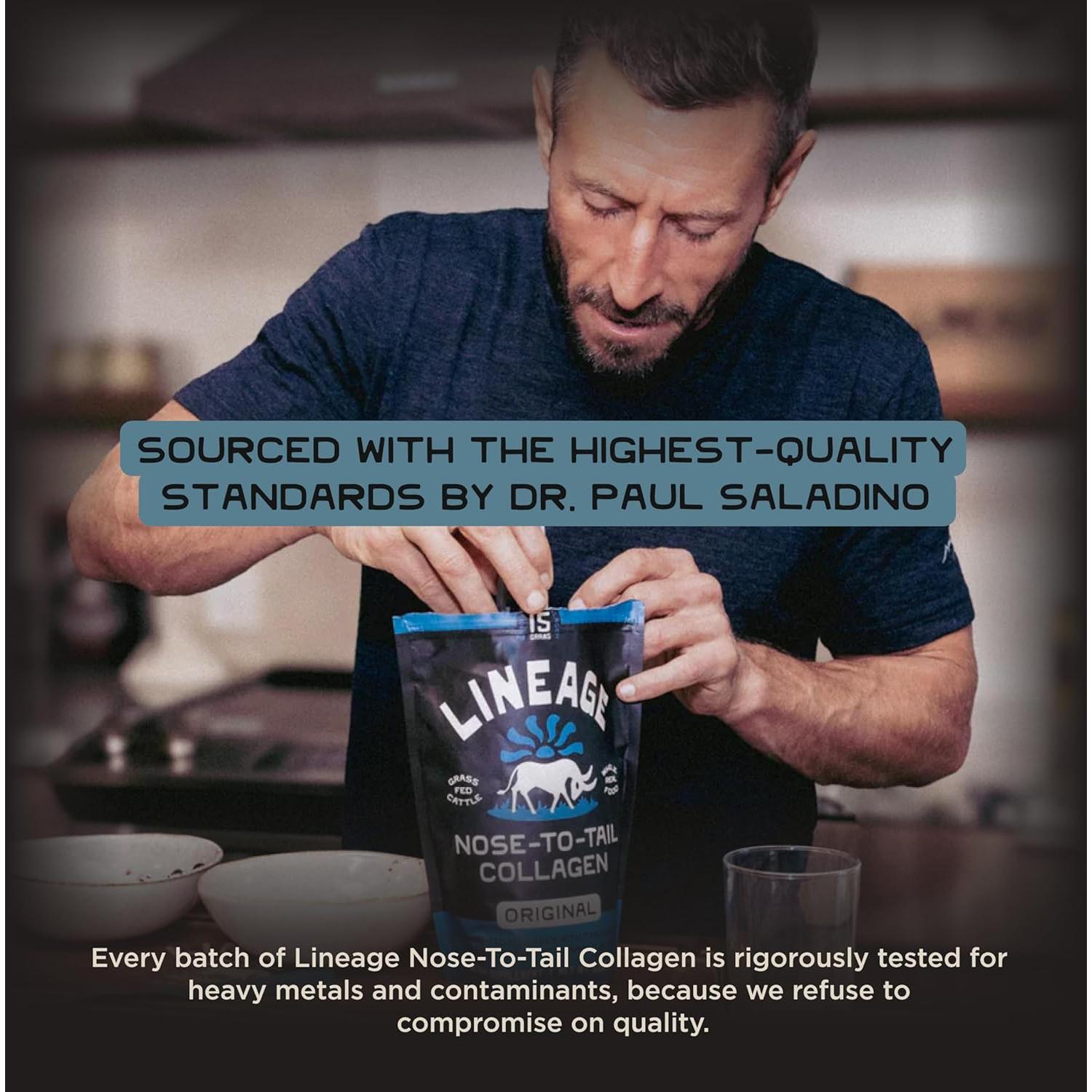 Colágeno en Polvo Lineage Provisions 100% Alimentado con Pasto - 30 Porciones