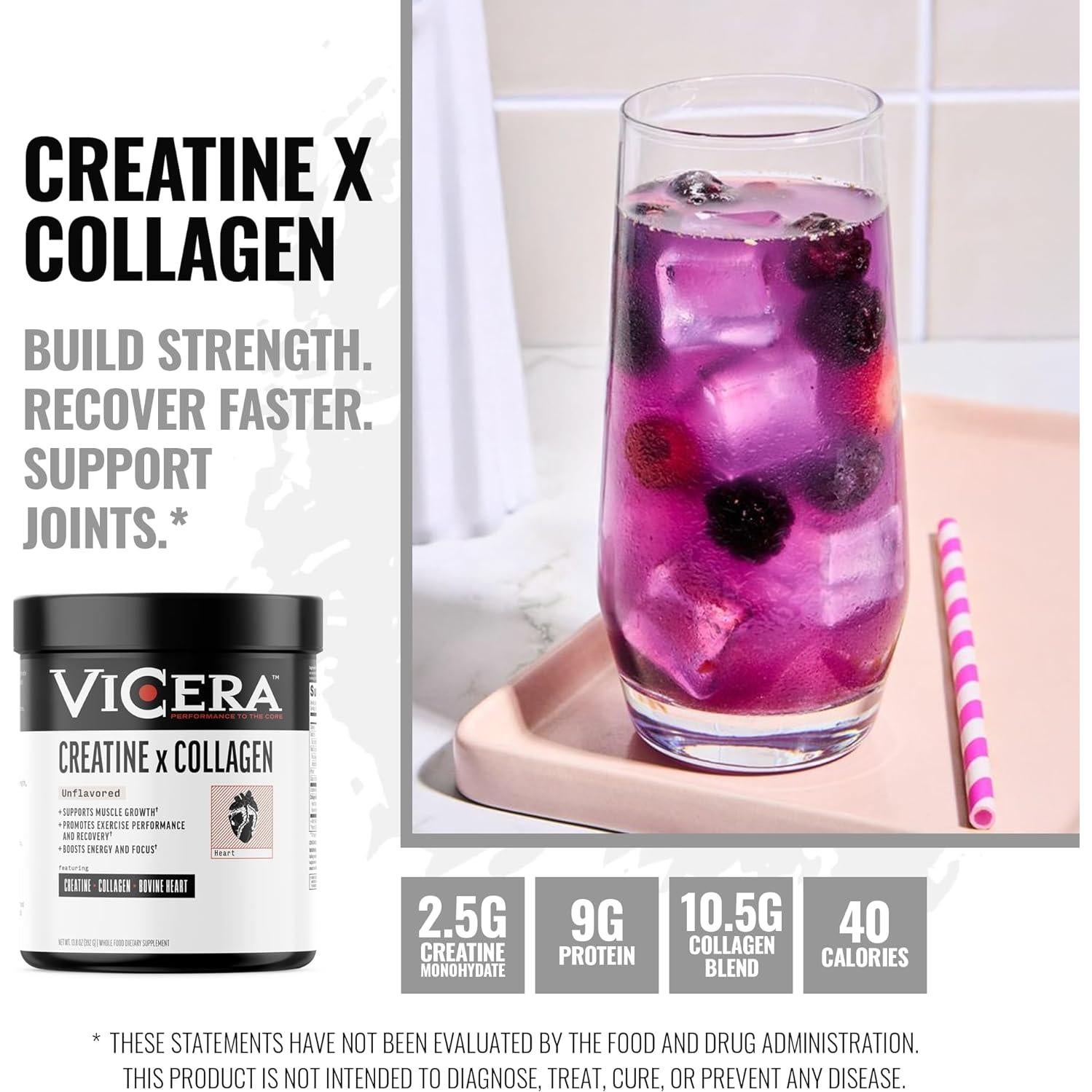 Creatina y Colágeno en Polvo Sin Sabor Beyond Organic 390g