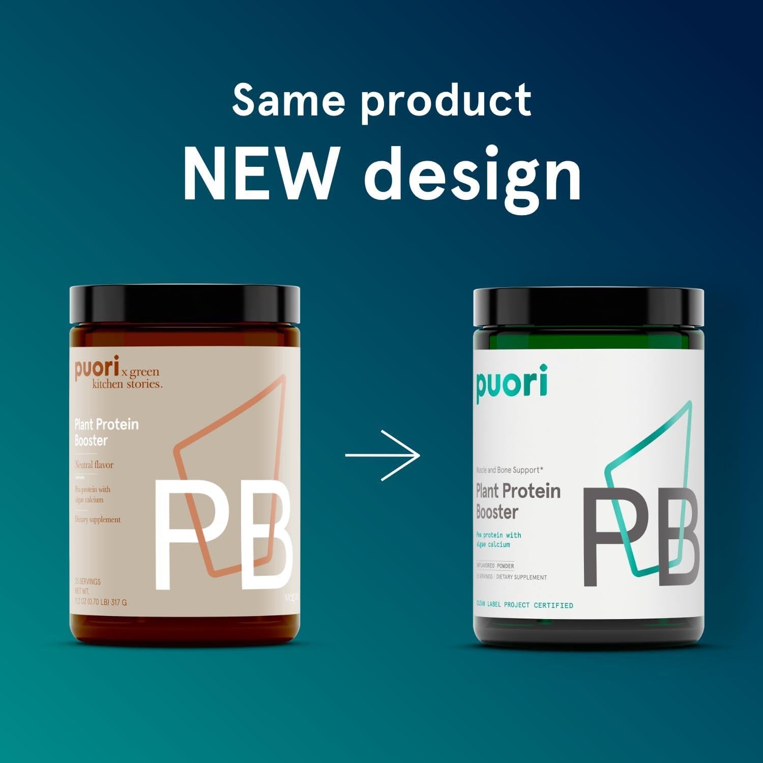 Puori Aumentador de Proteína Vegetal Vegano 25 Porciones Sabor Neutral