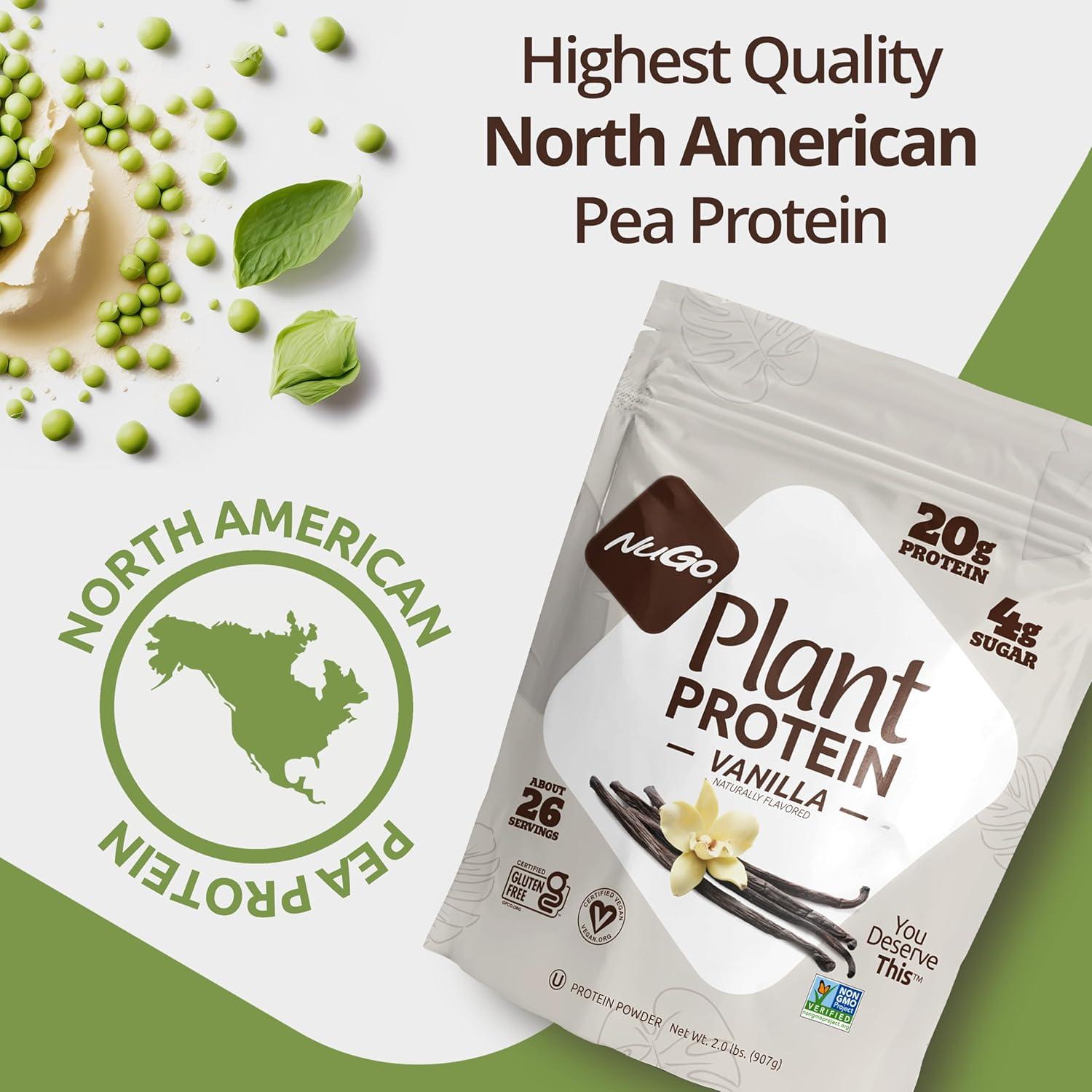 Polvo de Proteína Vegetal NuGo Vainilla 0.91 kg 20g Proteína