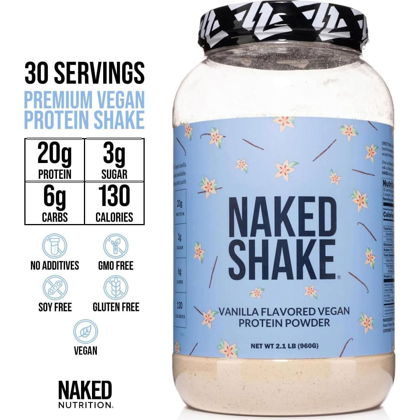Polvo de Proteína Vegano Naked Shake Vainilla 30 Porciones