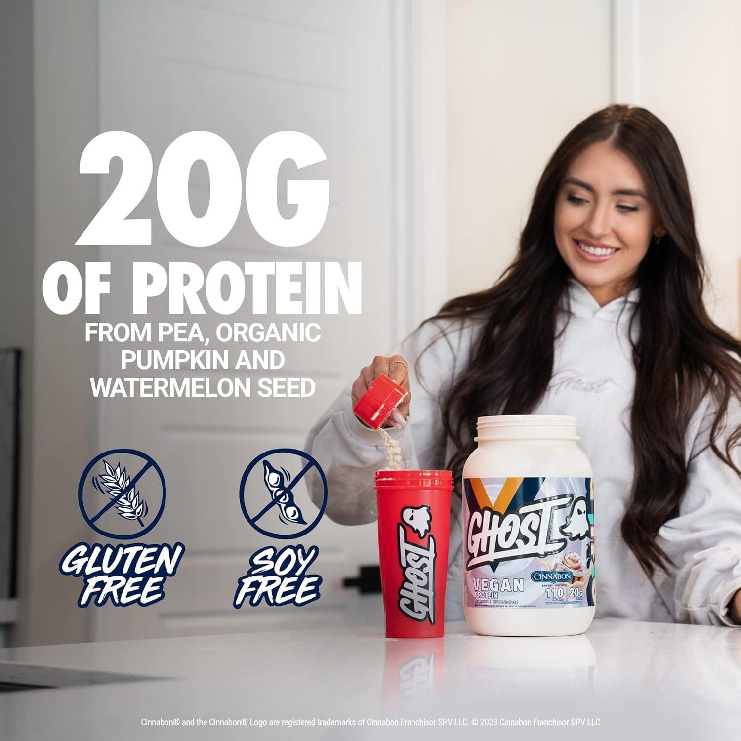 Proteína Vegana GHOST Cinnabon 0.91kg - 20g por Porción
