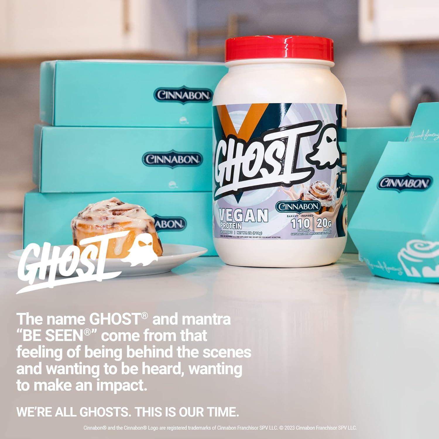 Proteína Vegana GHOST Cinnabon 0.91kg - 20g por Porción