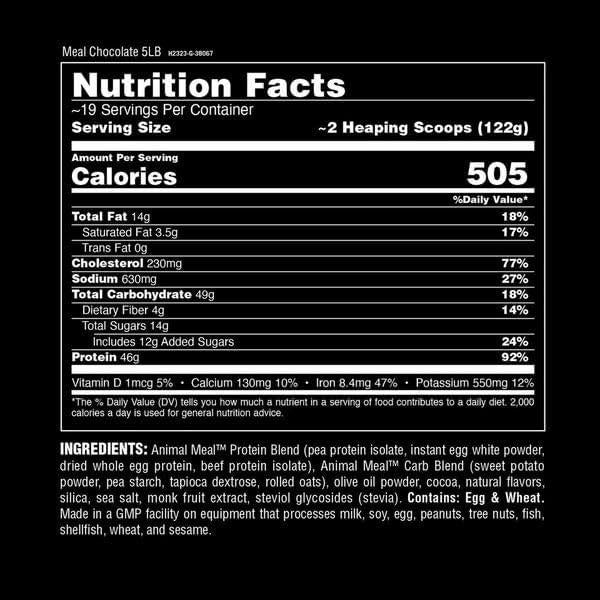 Animal Meal - Batido de Proteína Chocolate 2.27 kg Universal Nutrition