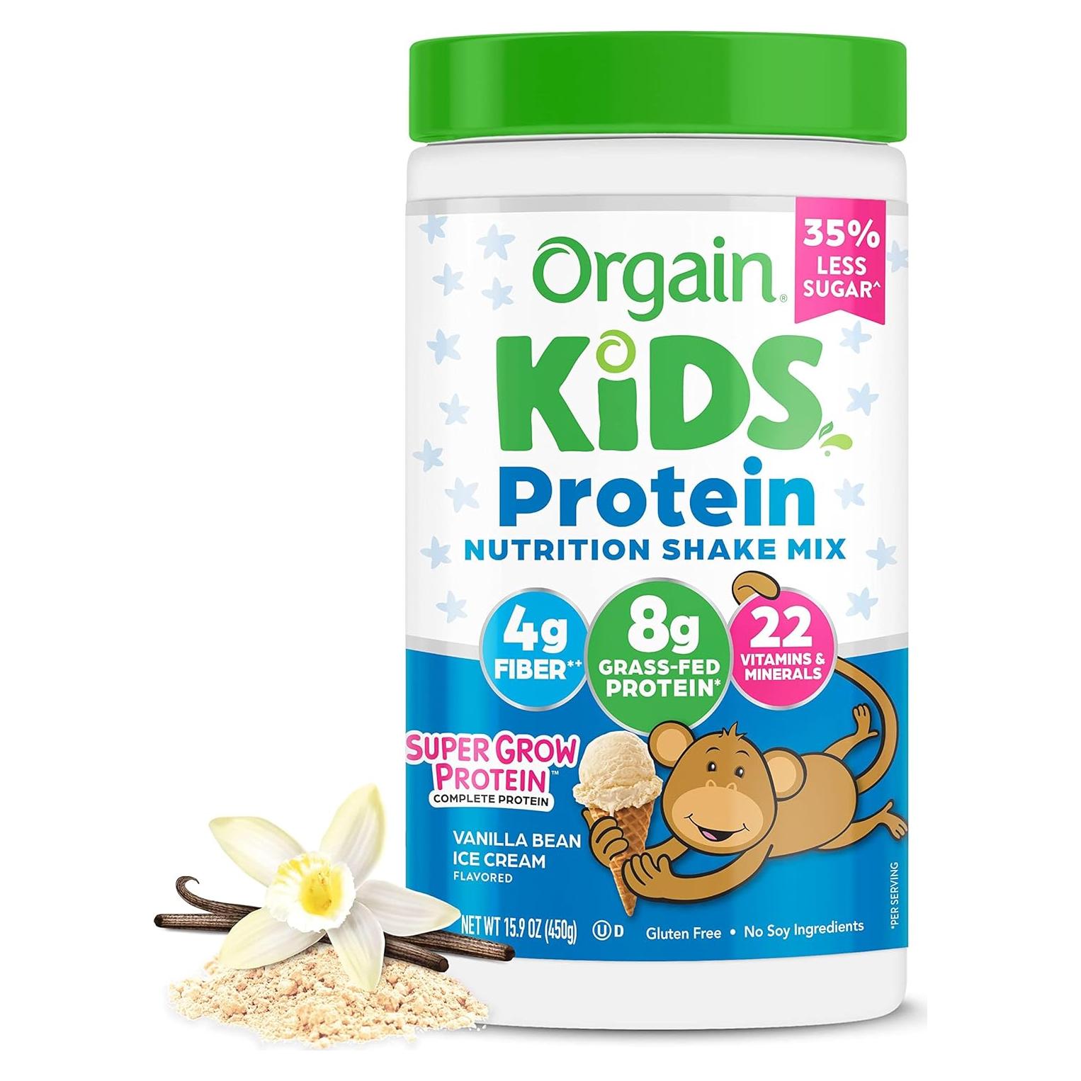 Batido de Proteína Orgain para Niños 450g - Helado de Vainilla
