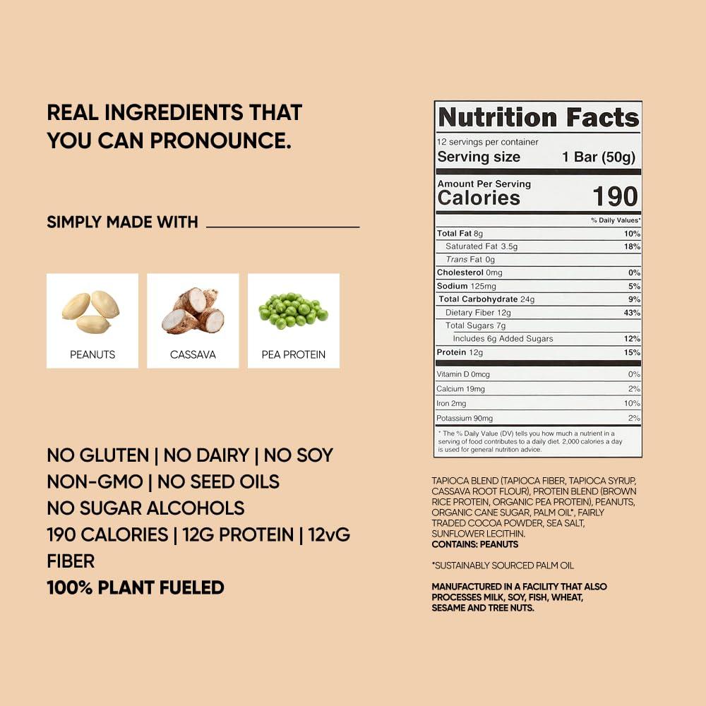 Barra de Proteína Vegana TruBar 12 Unidades 12g Proteína