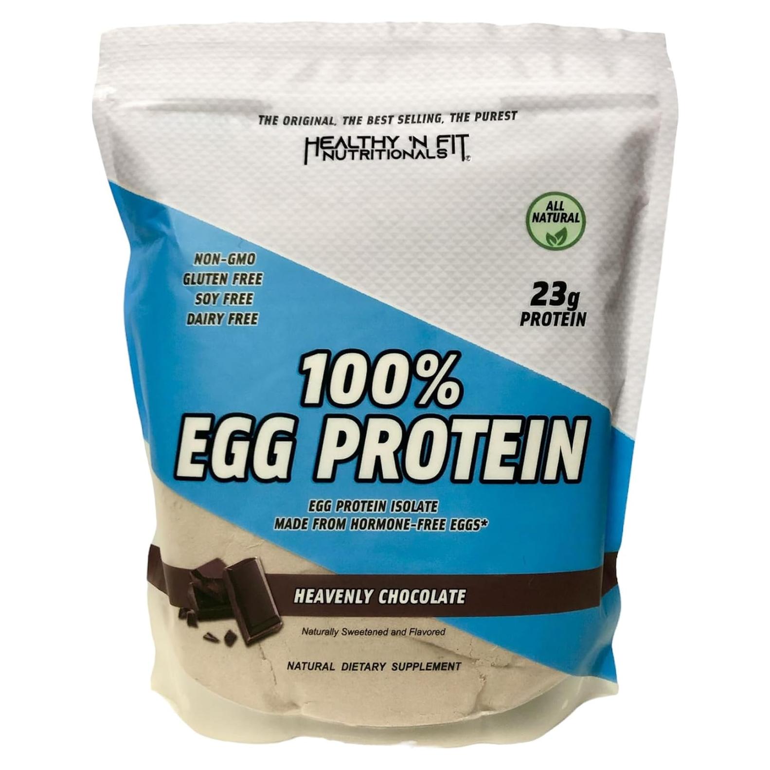 Proteína de Huevo 100% Healthy 'N Fit - Chocolate 340g, Sin Carbohidratos