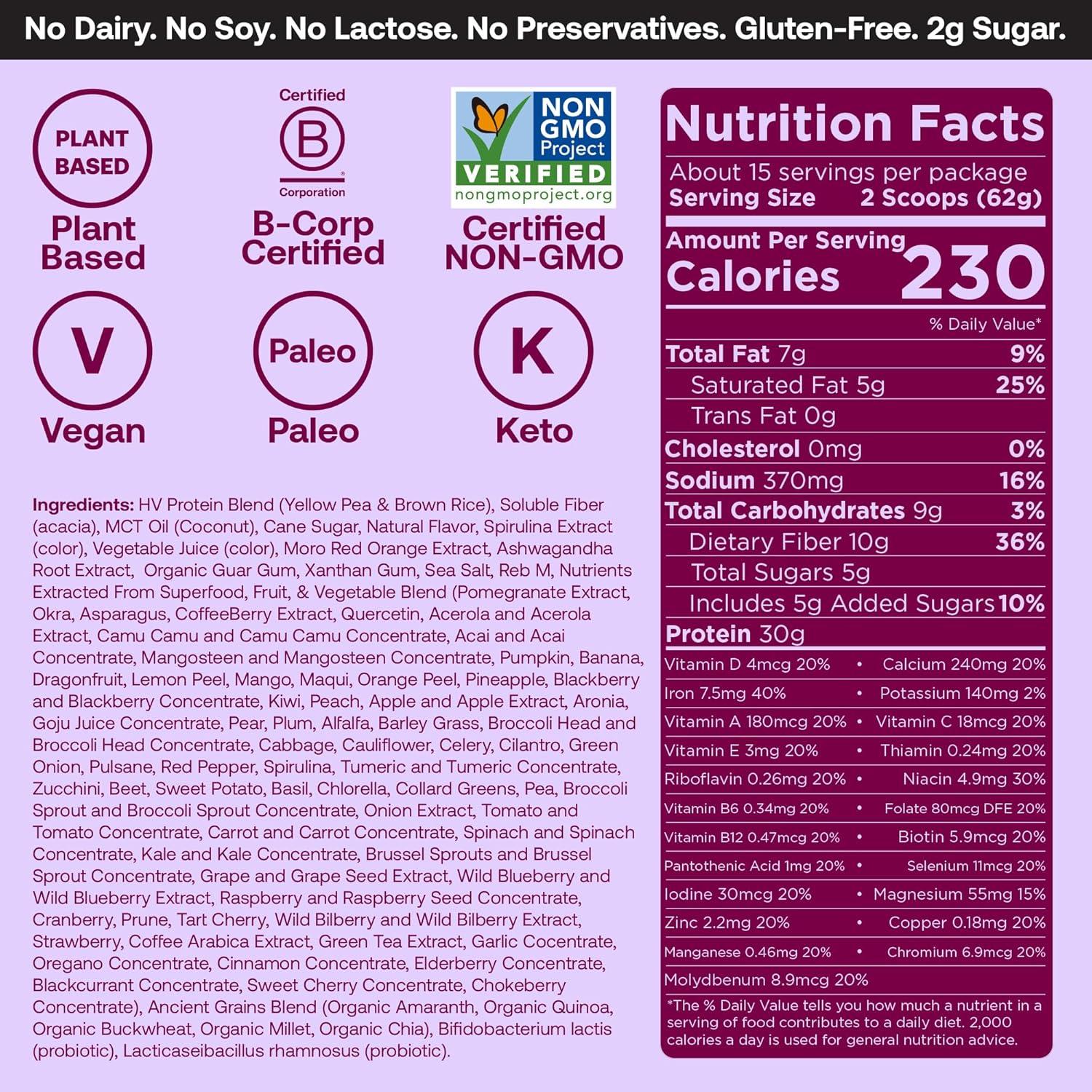 Polvo de Proteína Vegana Happy Viking Berry Parfait 30g