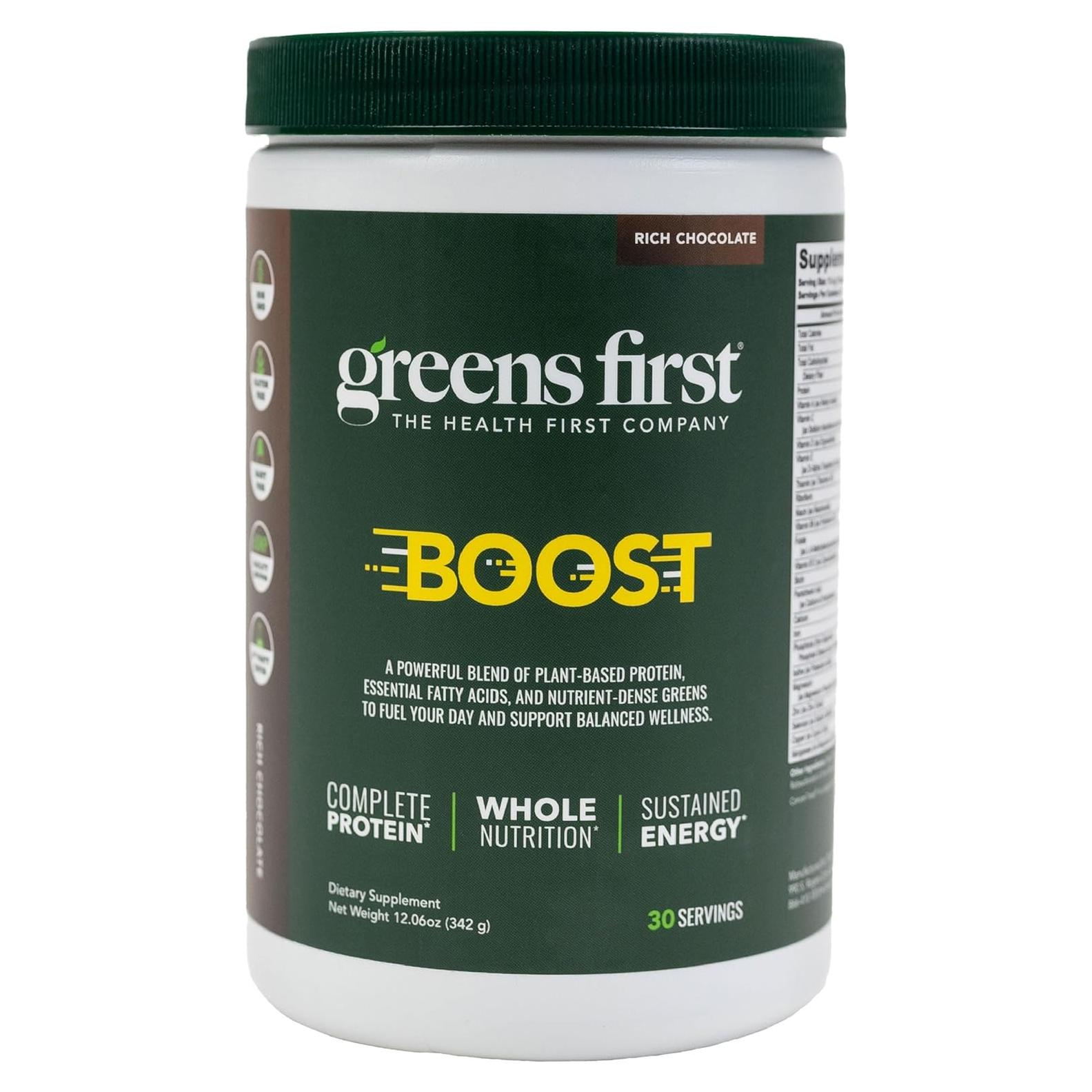 Greens First Boost - Proteína Vegana Chocolate 416g