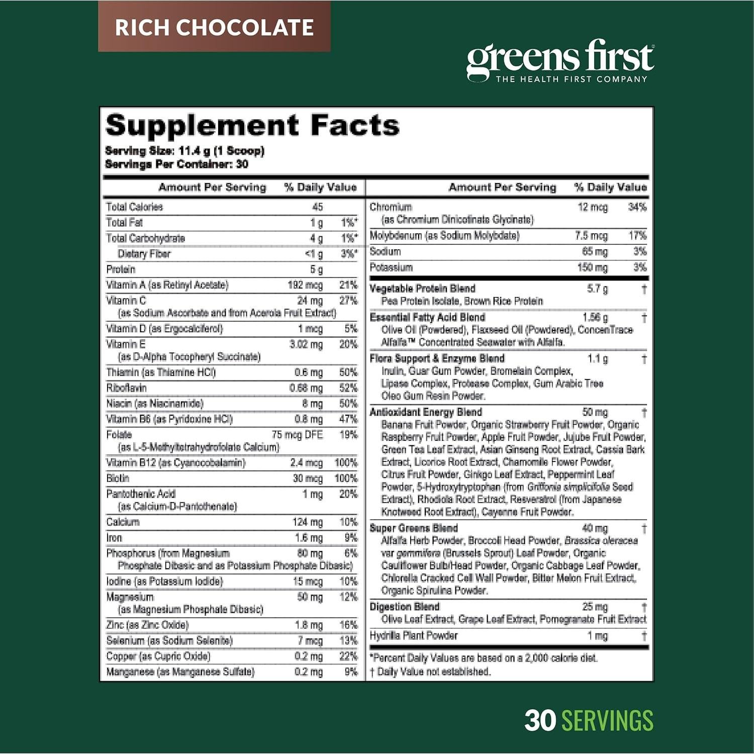 Greens First Boost - Proteína Vegana Chocolate 416g