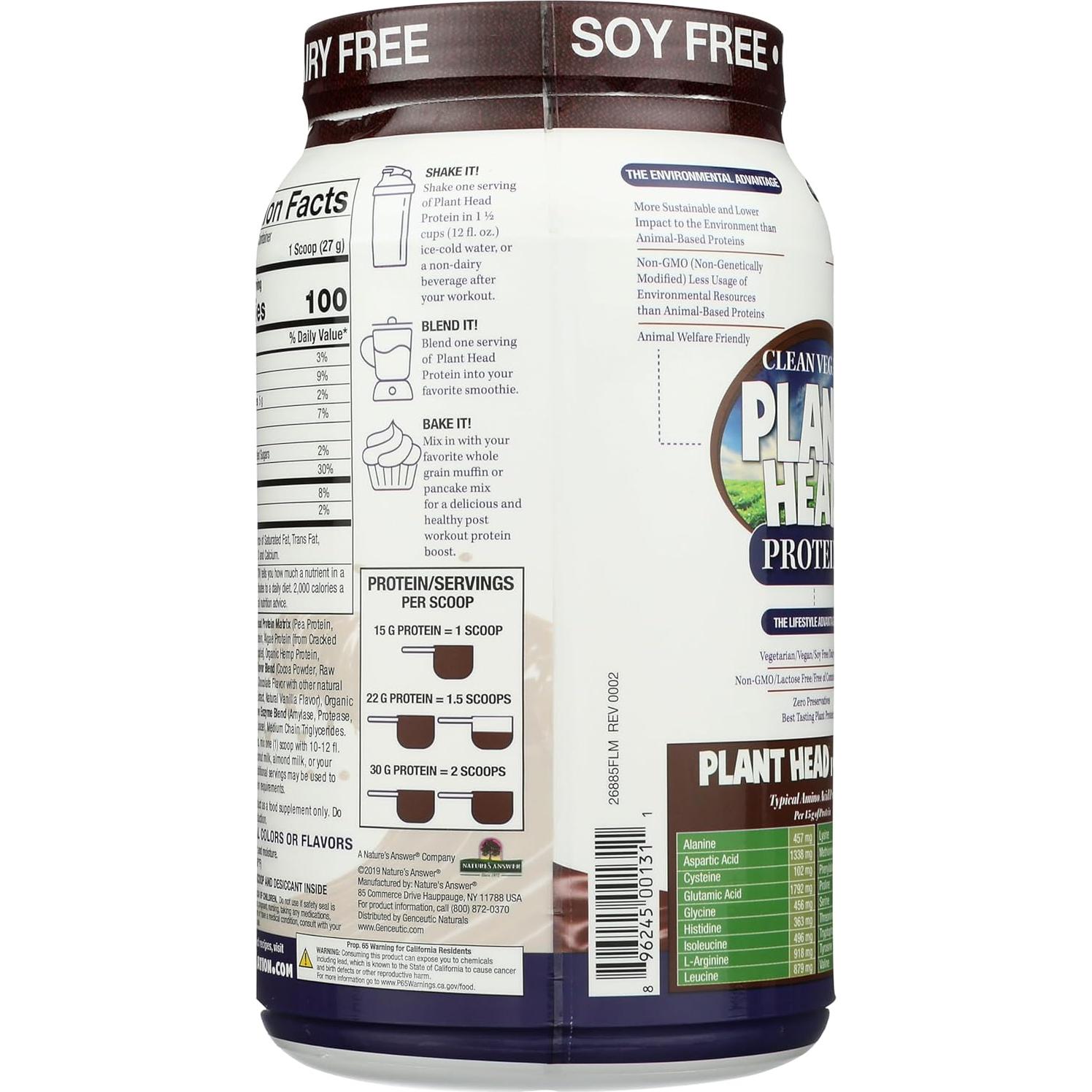 Suplemento de Proteína Vegetal Genceutic Naturals Chocolate 0.82kg