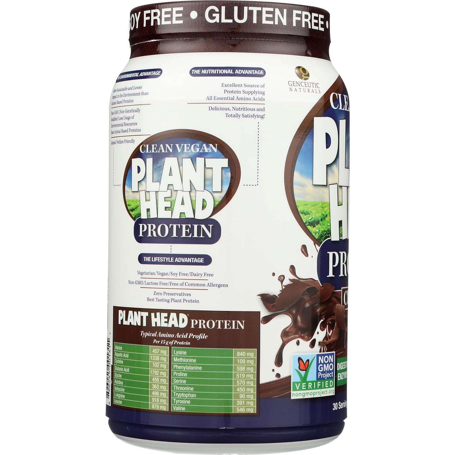 Suplemento de Proteína Vegetal Genceutic Naturals Chocolate 0.82kg