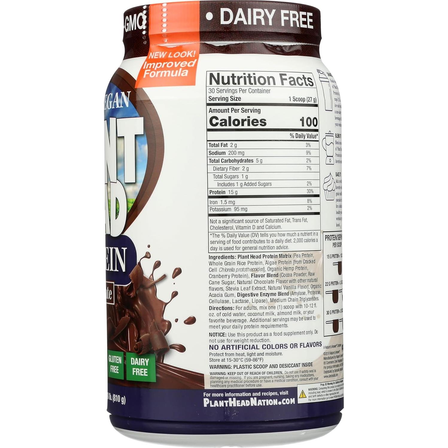 Suplemento de Proteína Vegetal Genceutic Naturals Chocolate 0.82kg