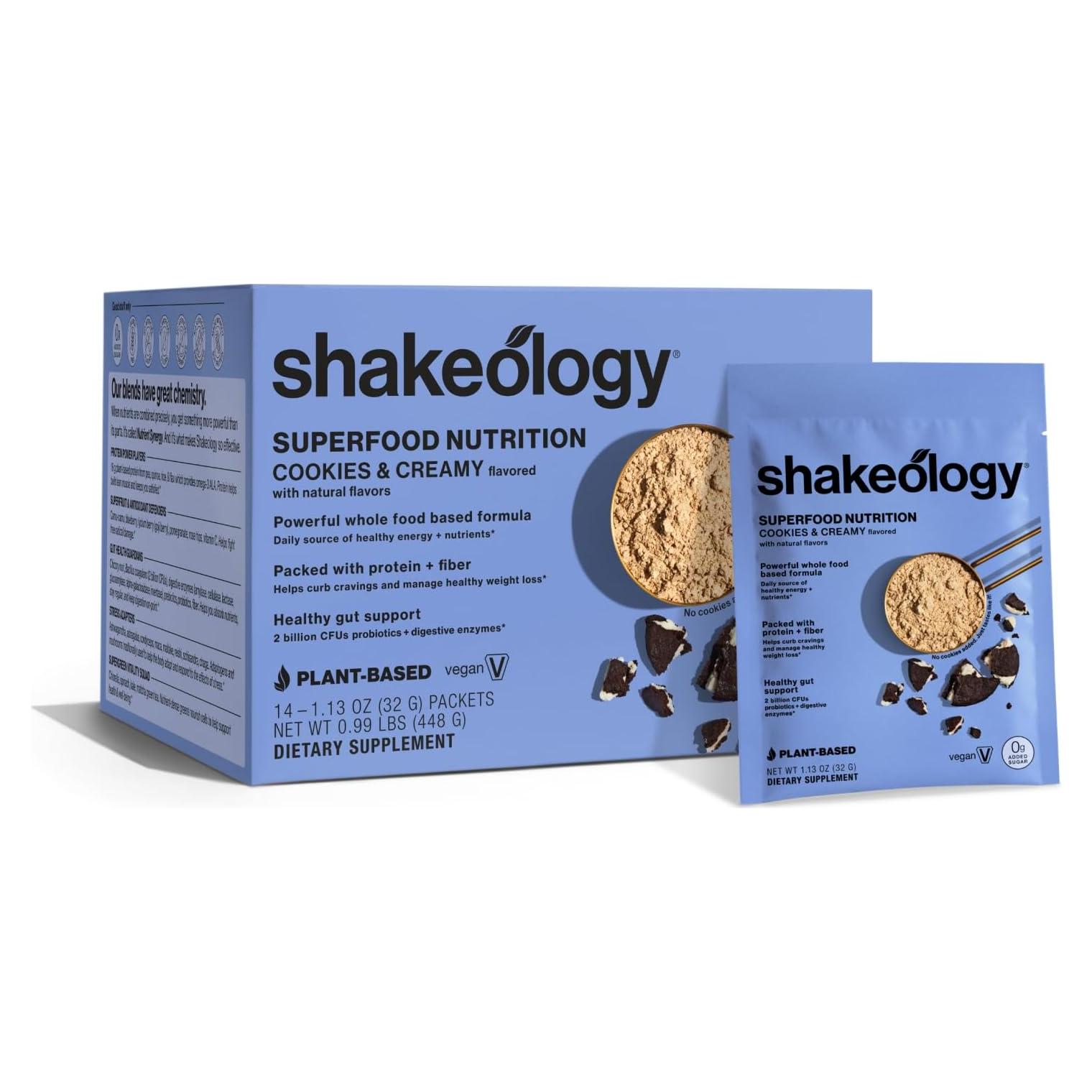 BODi Shakeology Galletas y Crema Vegano 0g Azúcar Añadido 14 Porciones