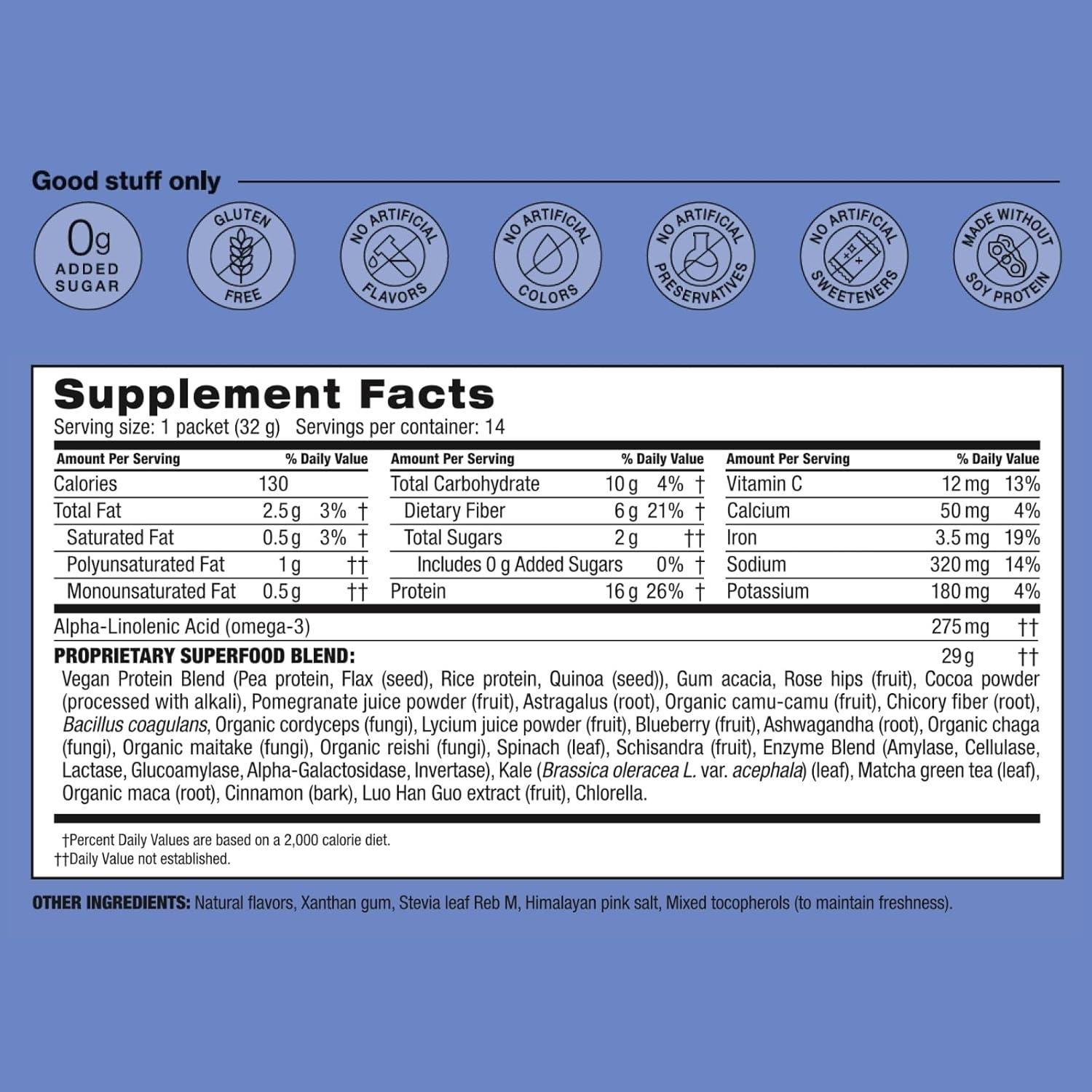 BODi Shakeology Galletas y Crema Vegano 0g Azúcar Añadido 14 Porciones