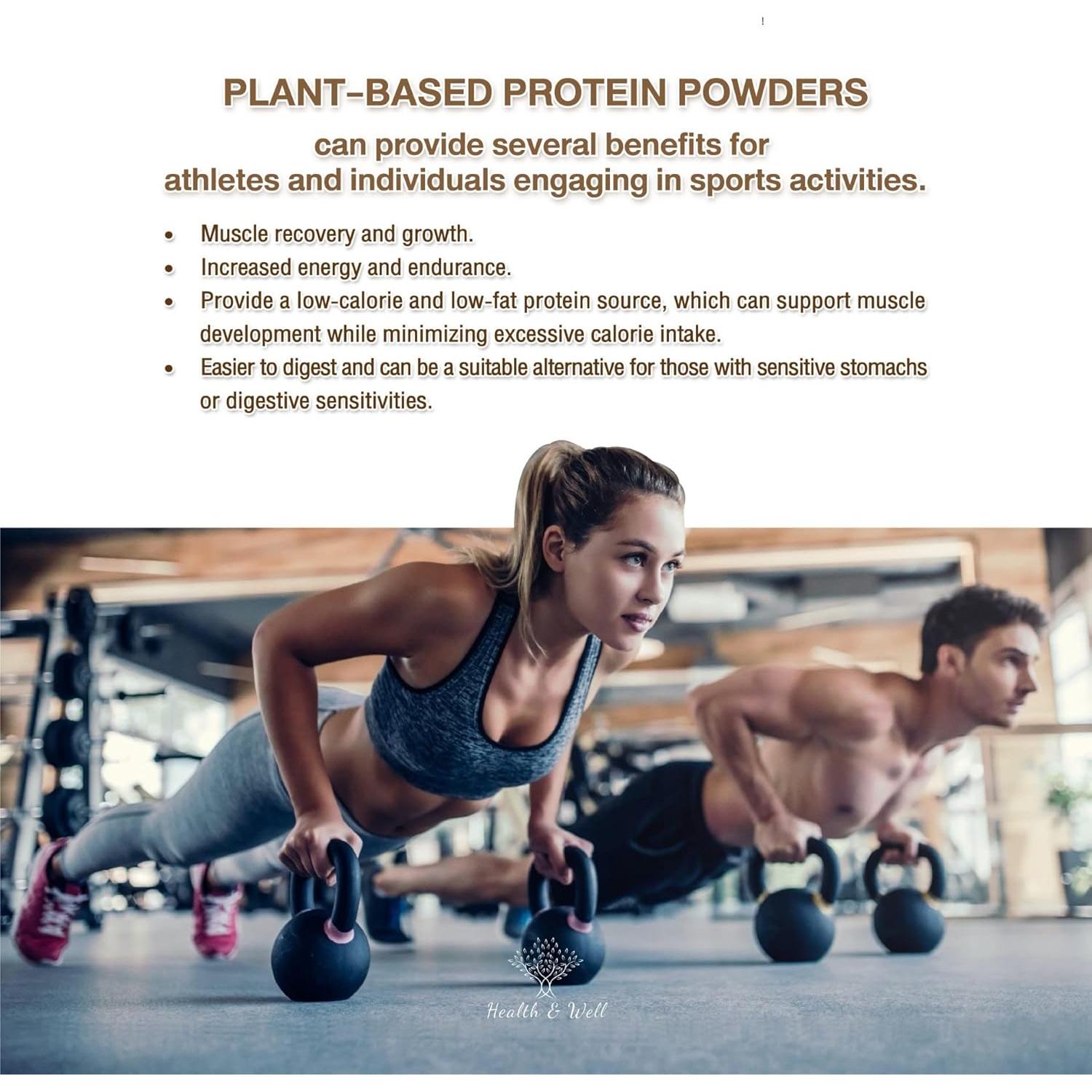 Proteína en Polvo Vegana Health & Well 0.91kg Chocolate