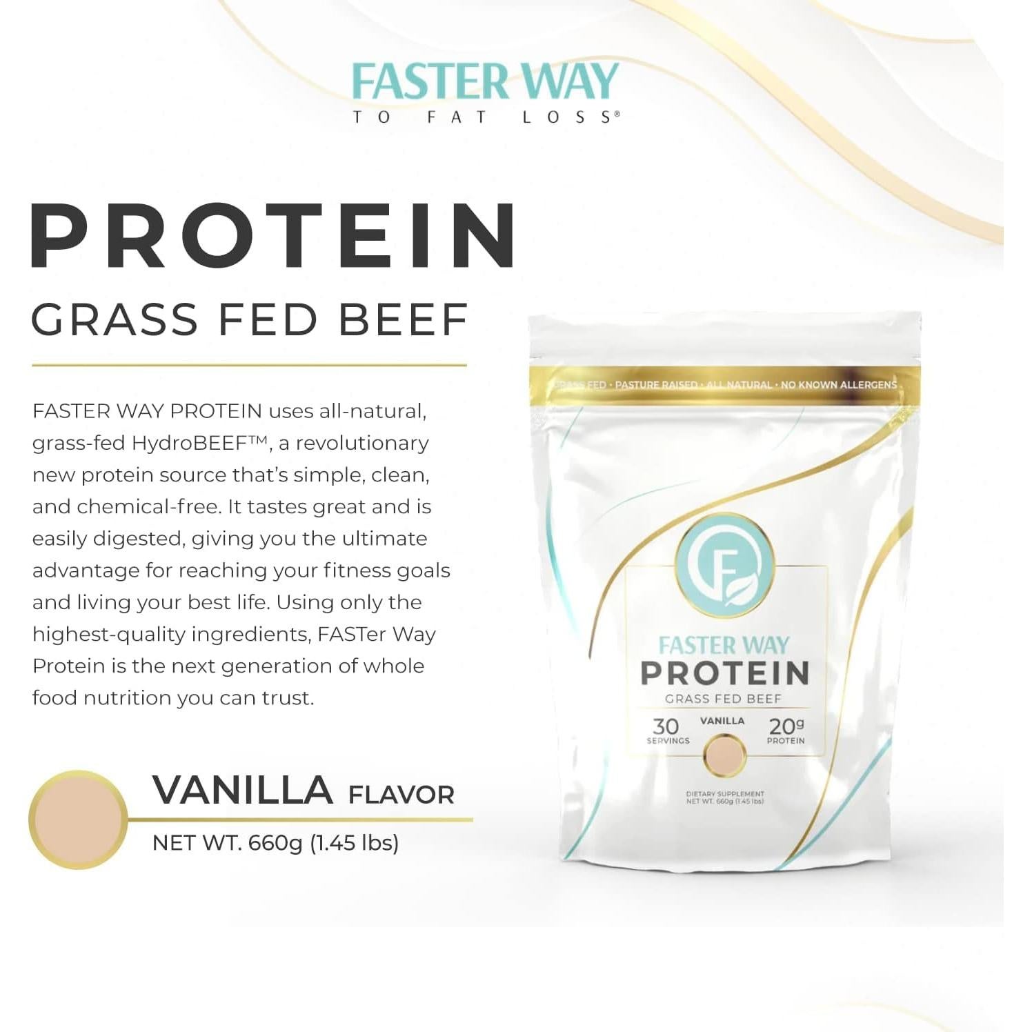 Polvo de Proteína Hidrolizada Faster Way Vainilla 660g