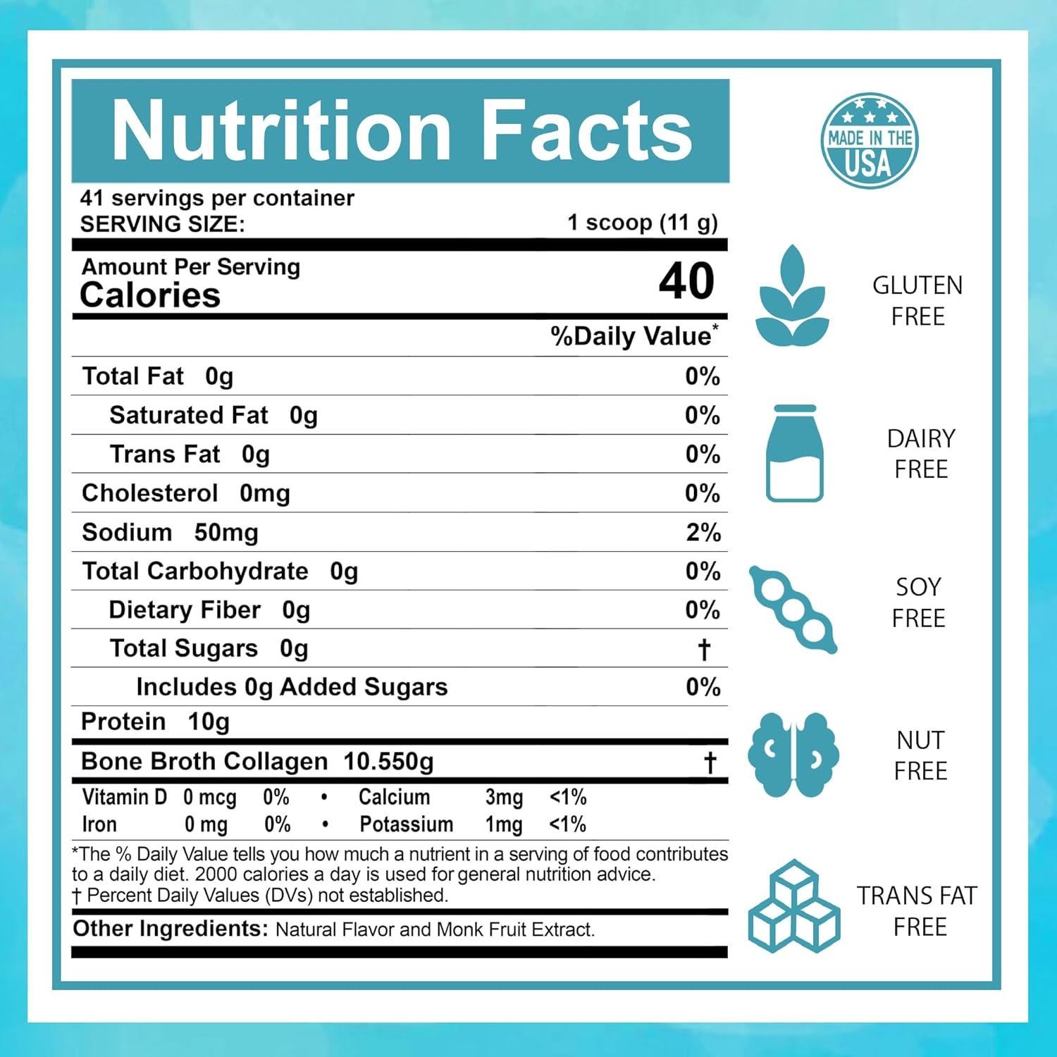 Zammex Polvo de Proteína de Caldo de Huesos Vainilla 450g