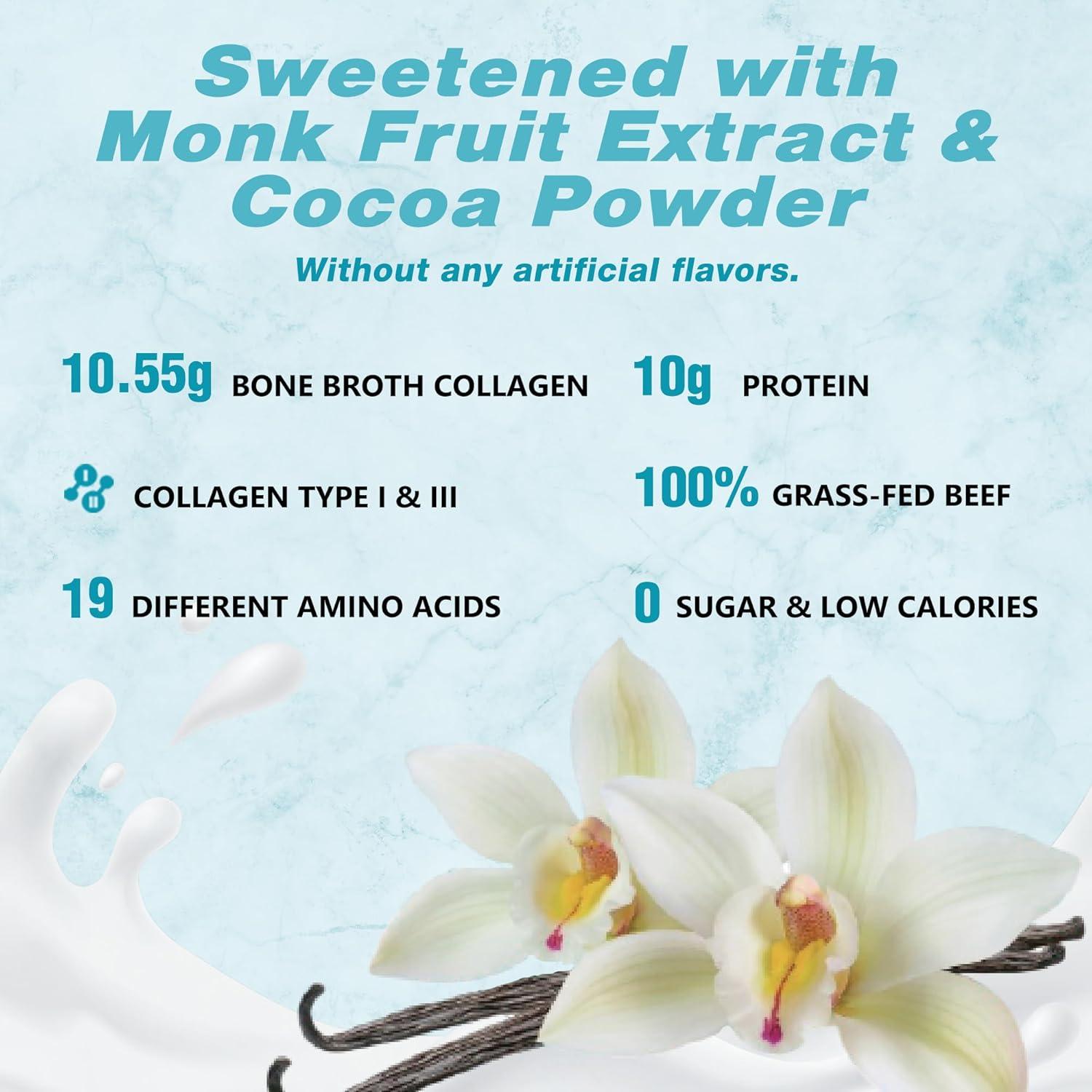 Zammex Polvo de Proteína de Caldo de Huesos Vainilla 450g