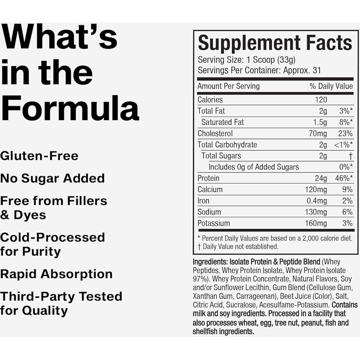 Proteína de Suero MuscleTech Nitro-Tech Whey Gold Fresa 0.91 kg