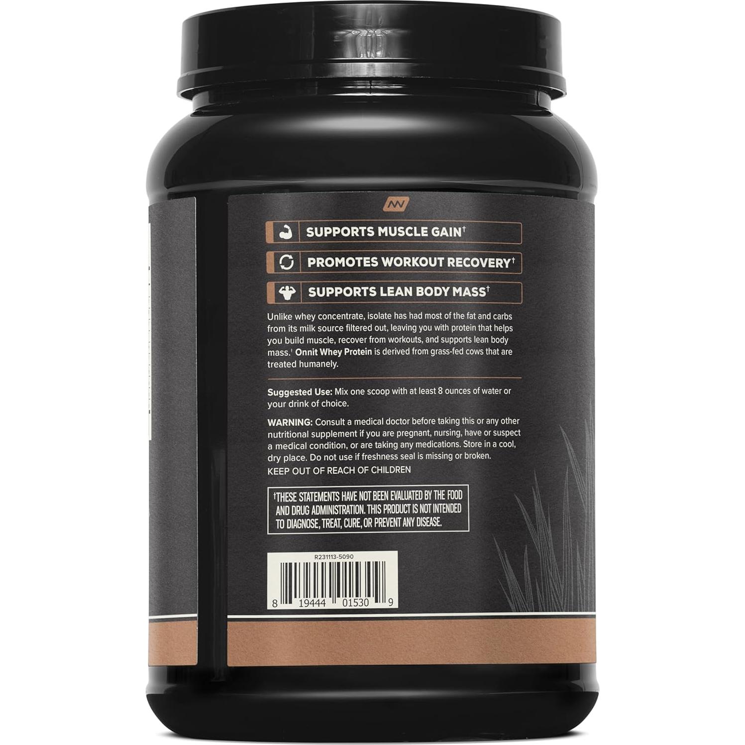 Proteína en Polvo Aislada de Suero ONNIT 870 g Chocolate