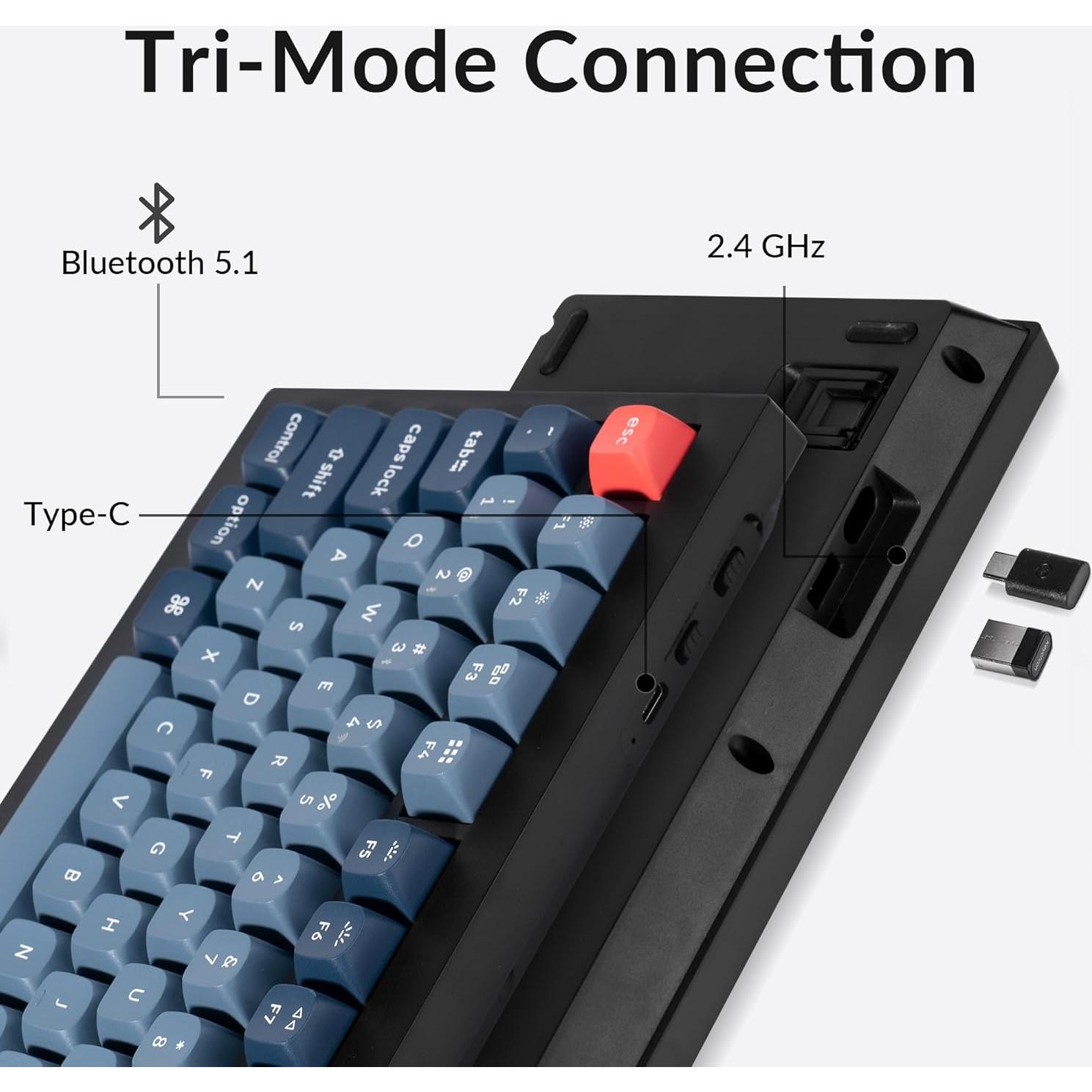 Teclado Mecánico Inalámbrico Keychron V3 Max TKL RGB 87 Teclas