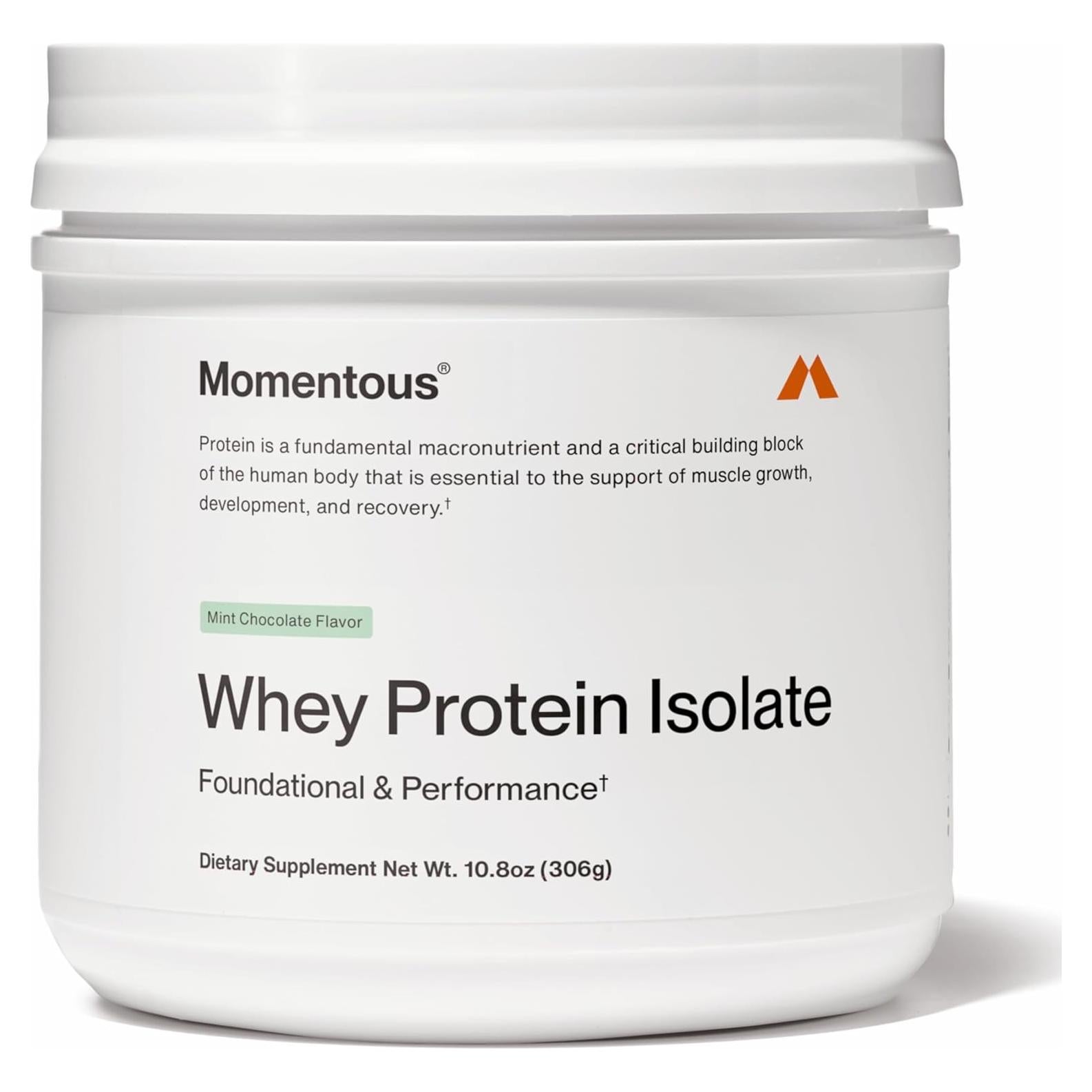 Proteína de Suero Momentous 20g - Chocolate con Menta - Sin Gluten