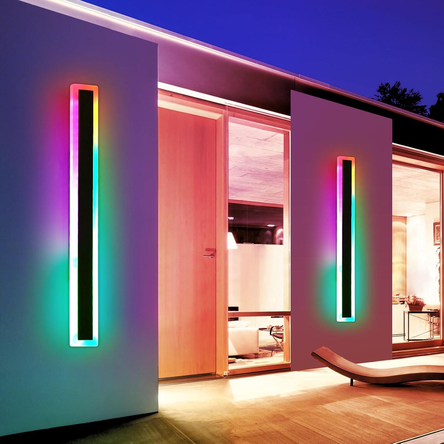 Lámpara de Pared Exterior Mikeru 119 cm RGB Dimmable