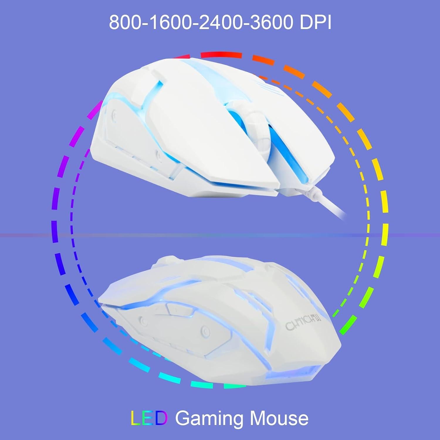Teclado y Ratón Gaming CHONCHOW TKL 87 Teclas LED 3200DPI