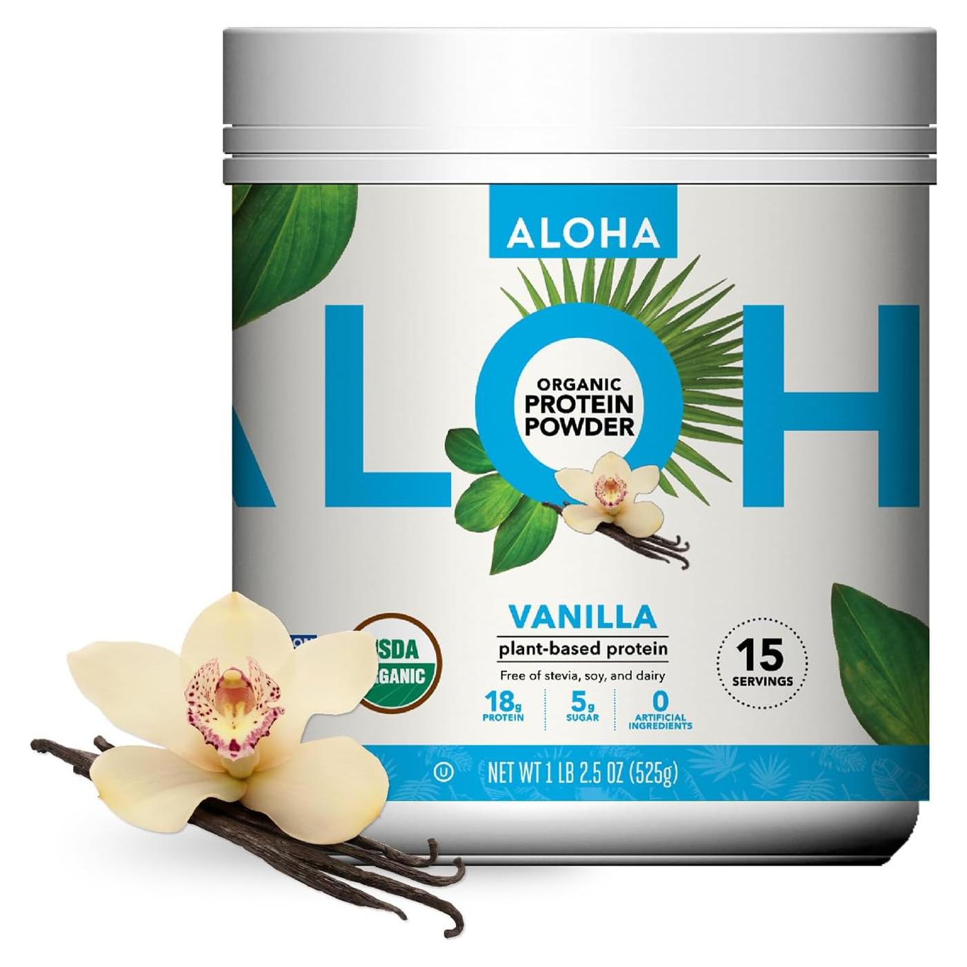 Polvo de Proteína Orgánica Aloha Vainilla 555 g Vegano