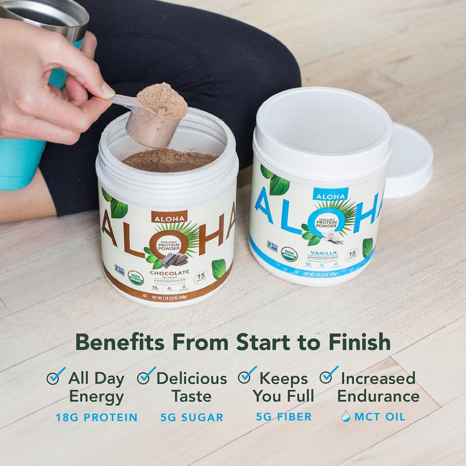 Polvo de Proteína Orgánica Aloha Vainilla 555 g Vegano