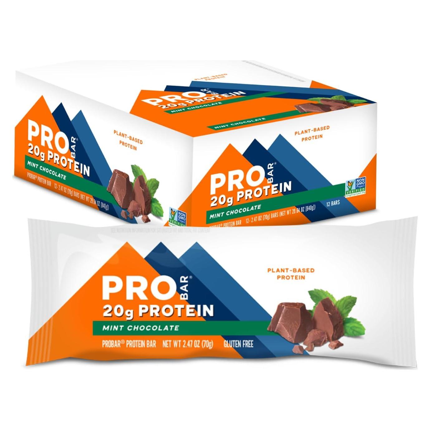 Barra de Proteína Probar Chocolate con Menta 20g 12 Unidades