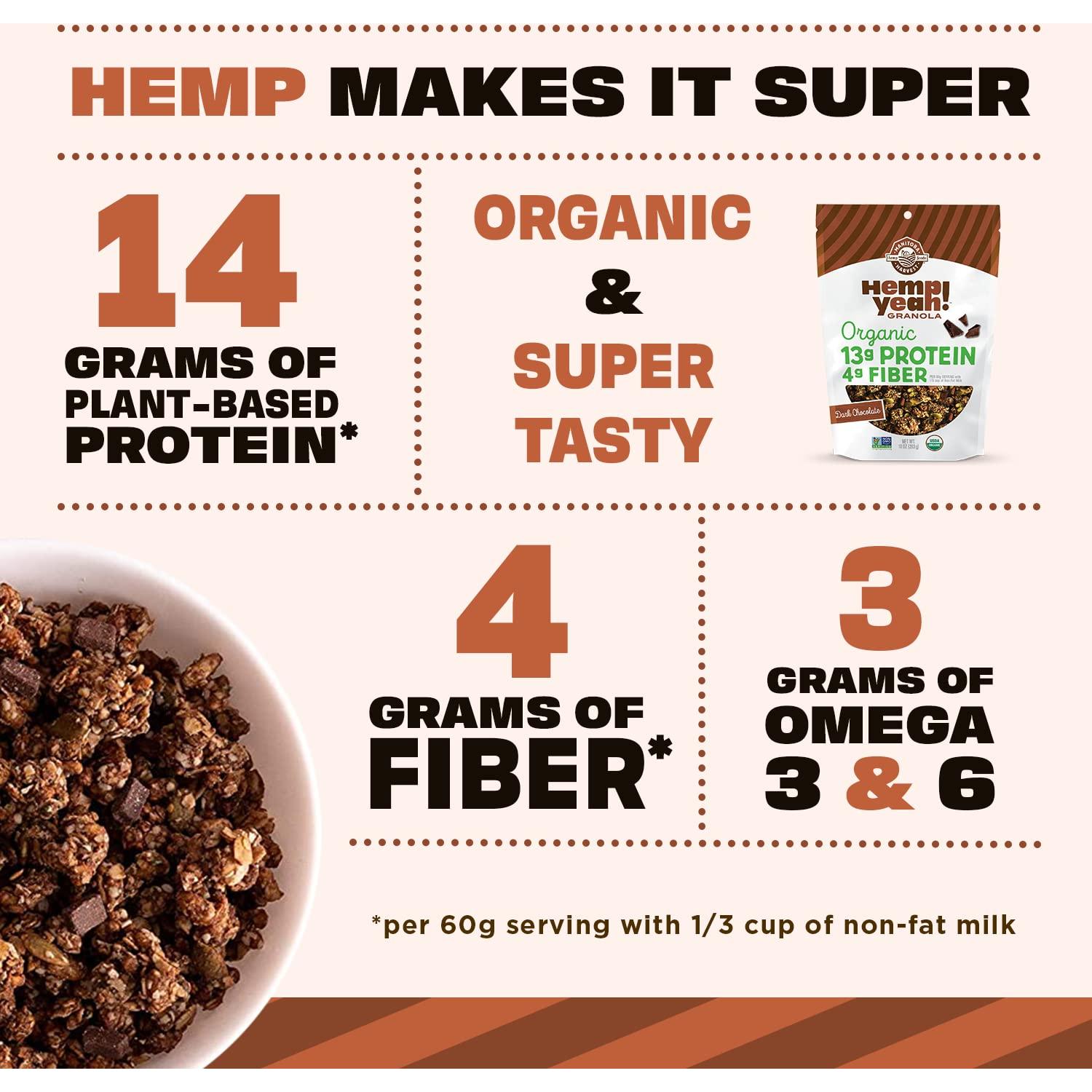 Granola Orgánica Manitoba Harvest Hemp Yeah! Chocolate 283.5 g